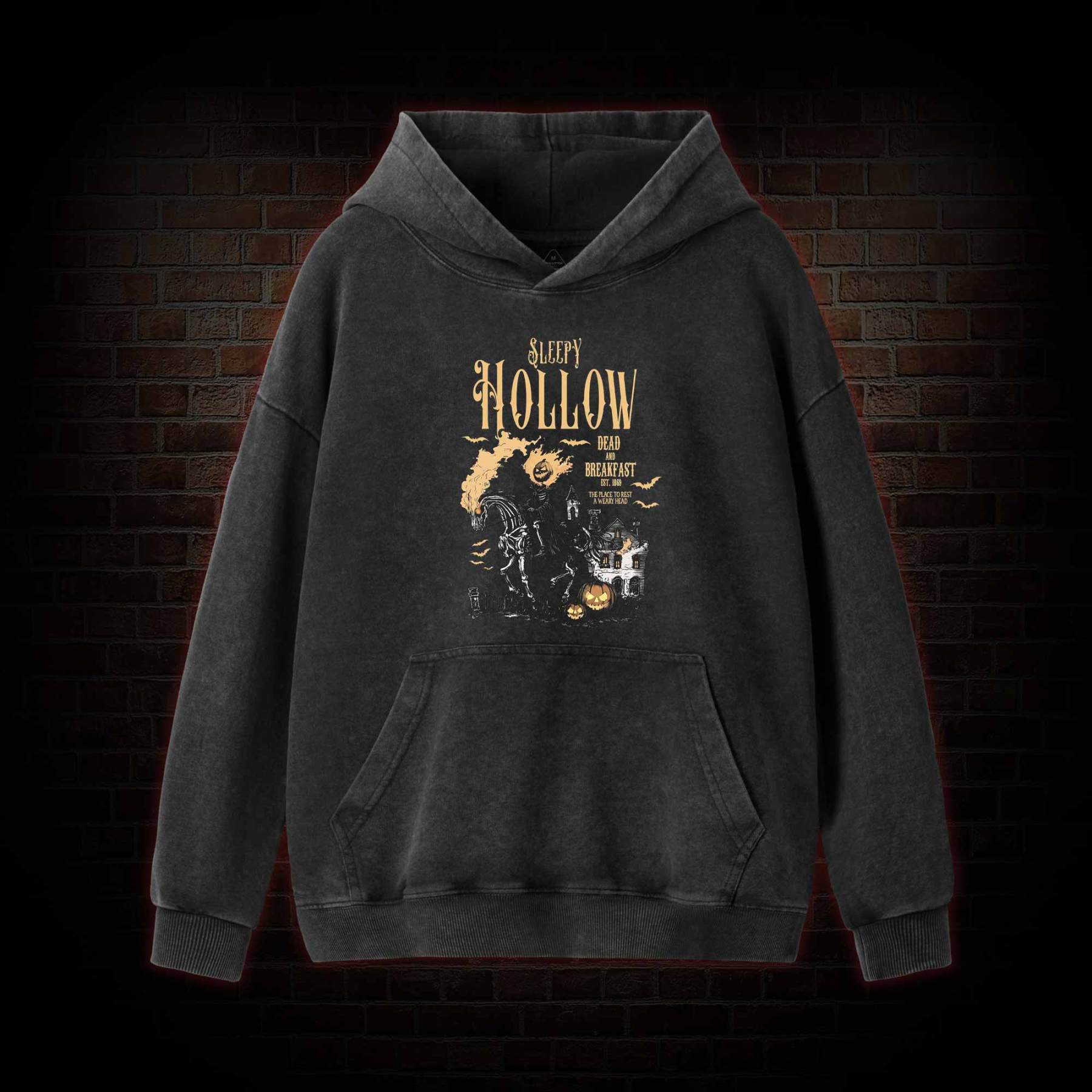 Comfort Colors Sleepy Hollow Halloween Washed Hoodie