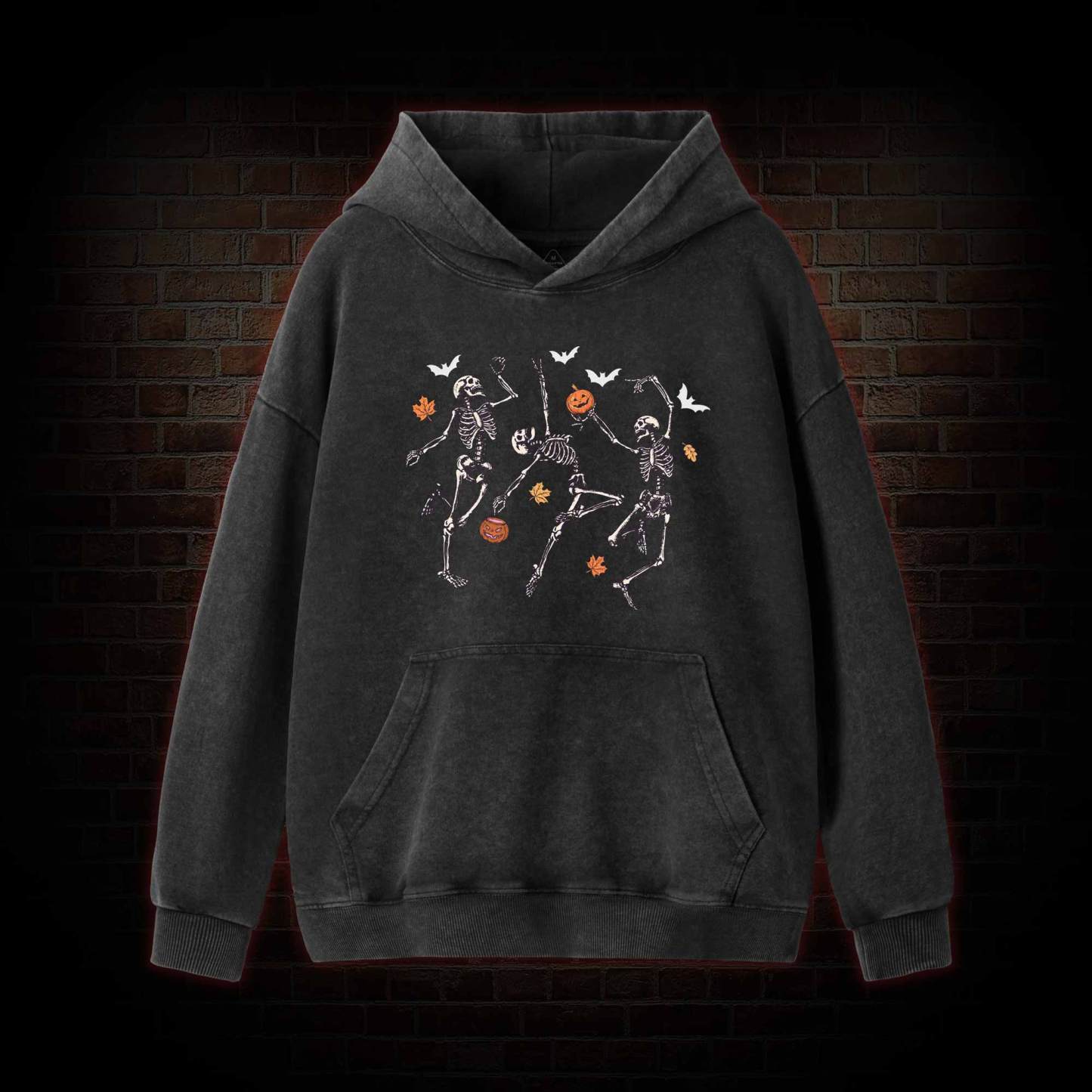 Dancing Skeletons Washed Hoodie