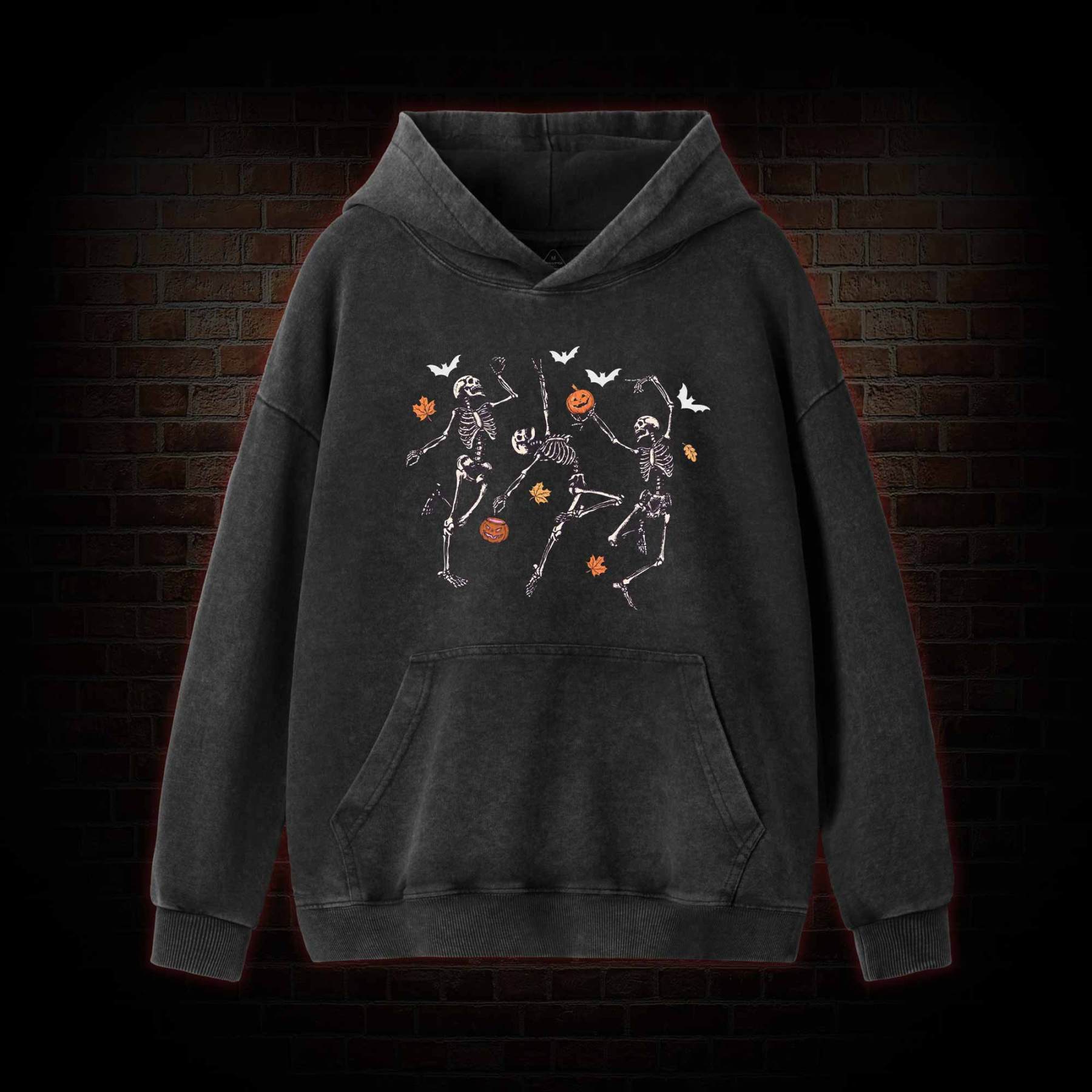 Dancing Skeletons Washed Hoodie