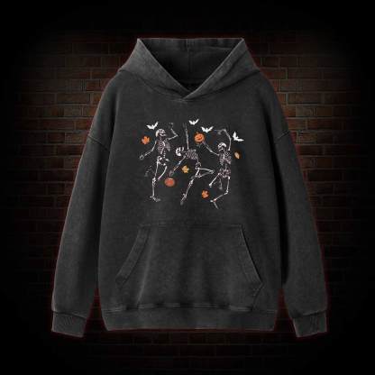 Dancing Skeletons Washed Hoodie