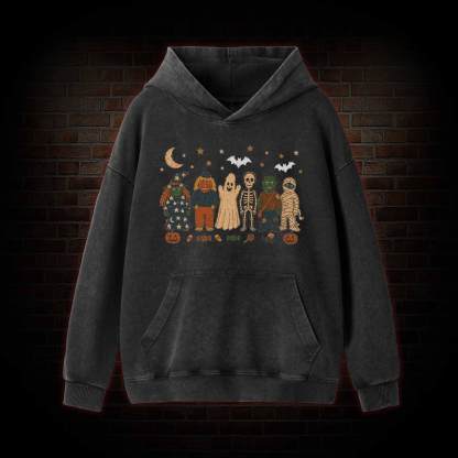 Halloween Monsters Washed Hoodie