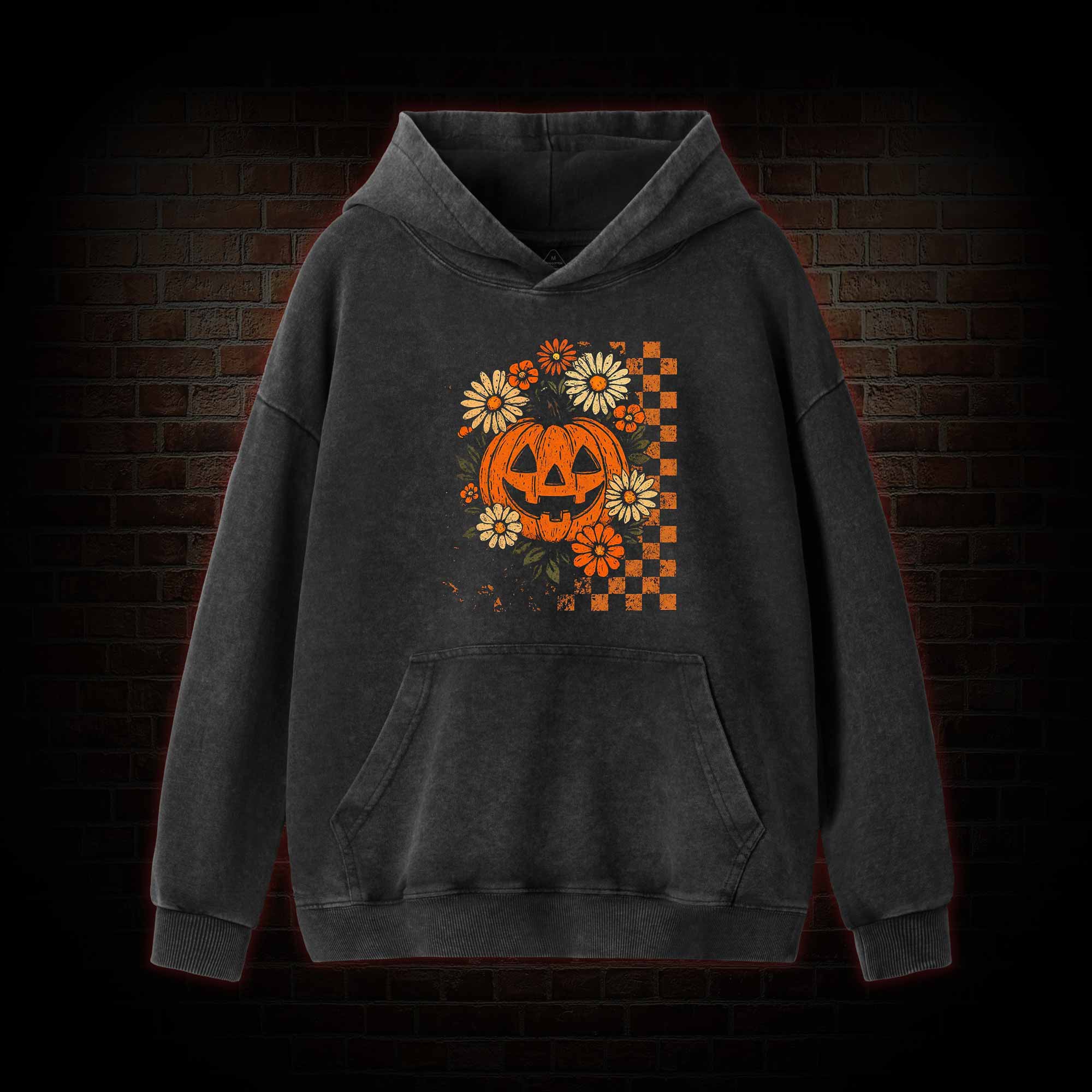 Groovy Pumpkin Washed Hoodie