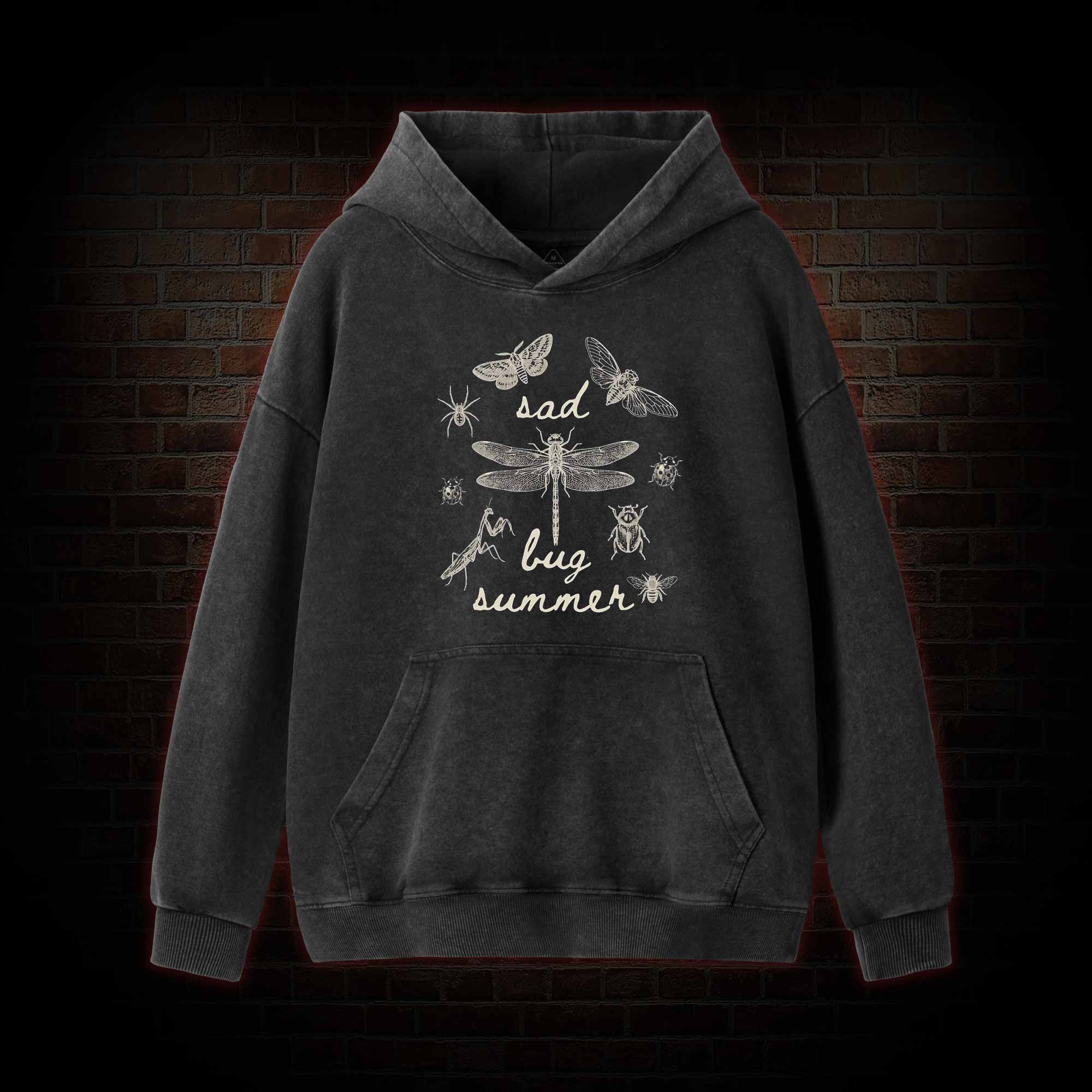Sad Bug Summer Washed Hoodie