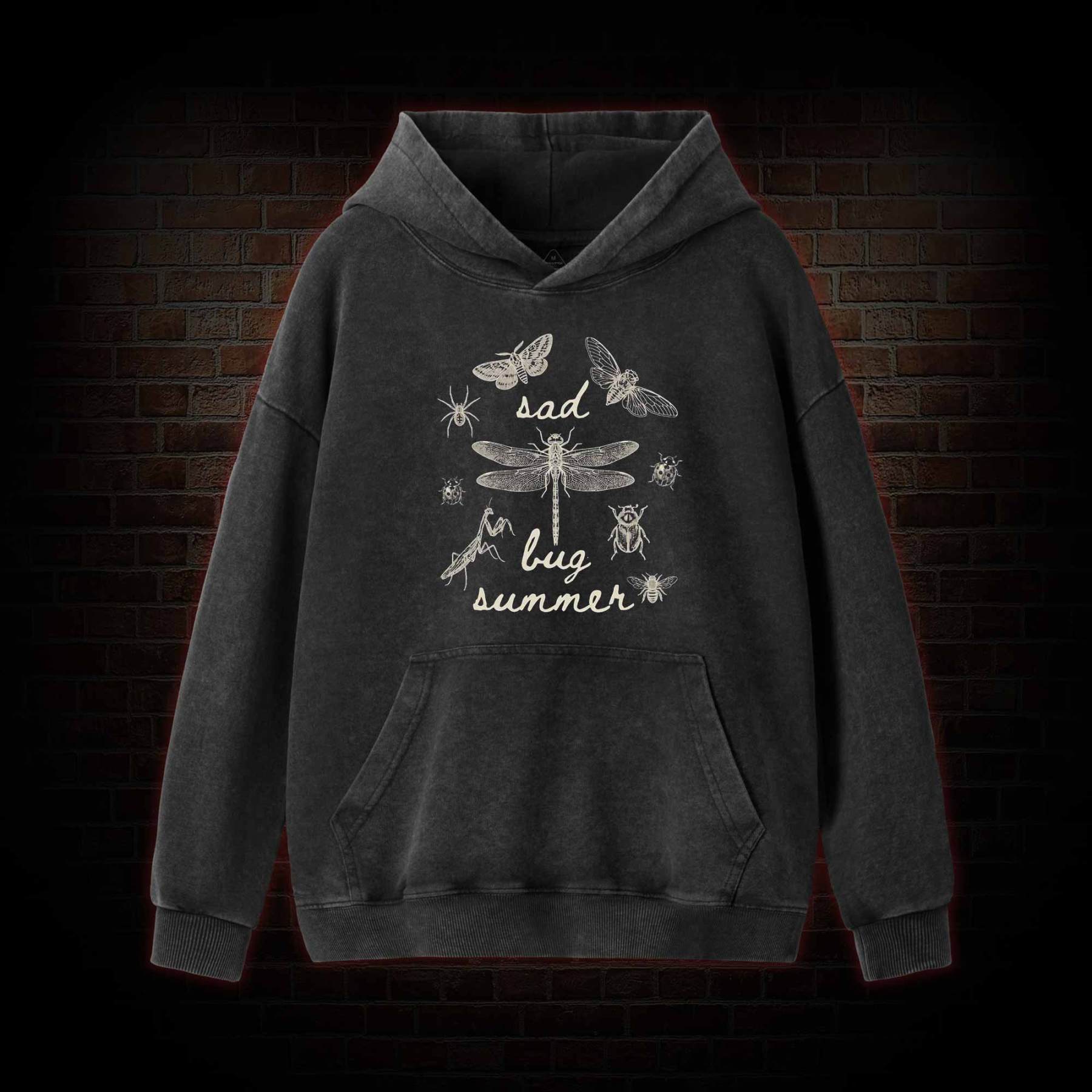 Sad Bug Summer Washed Hoodie