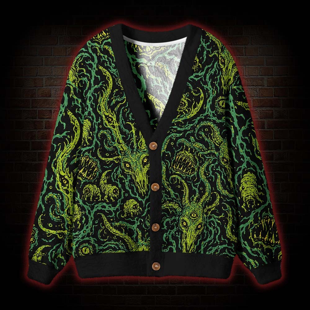 Cthulhu Awakens Occult Cardigan Sweater