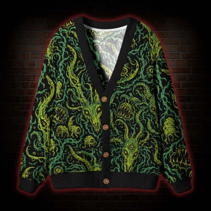 Cthulhu Awakens Occult Cardigan Sweater