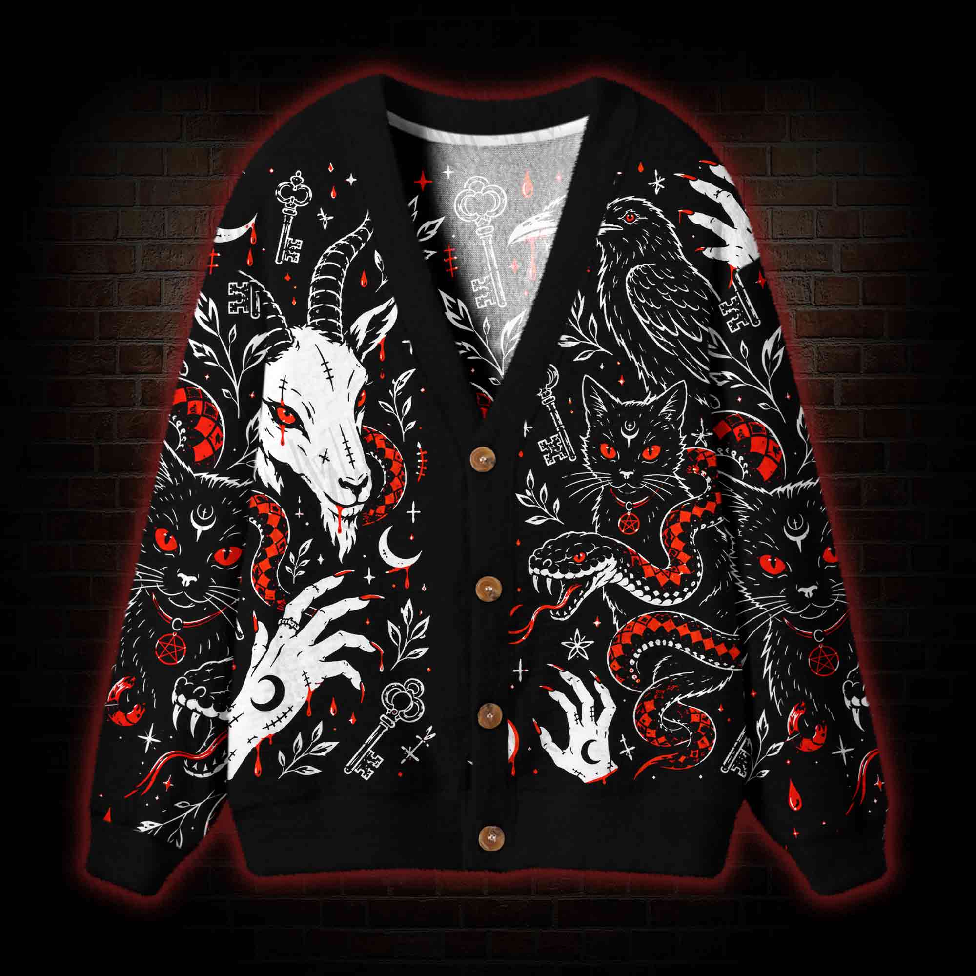 Baphomet Cardigan Sweater