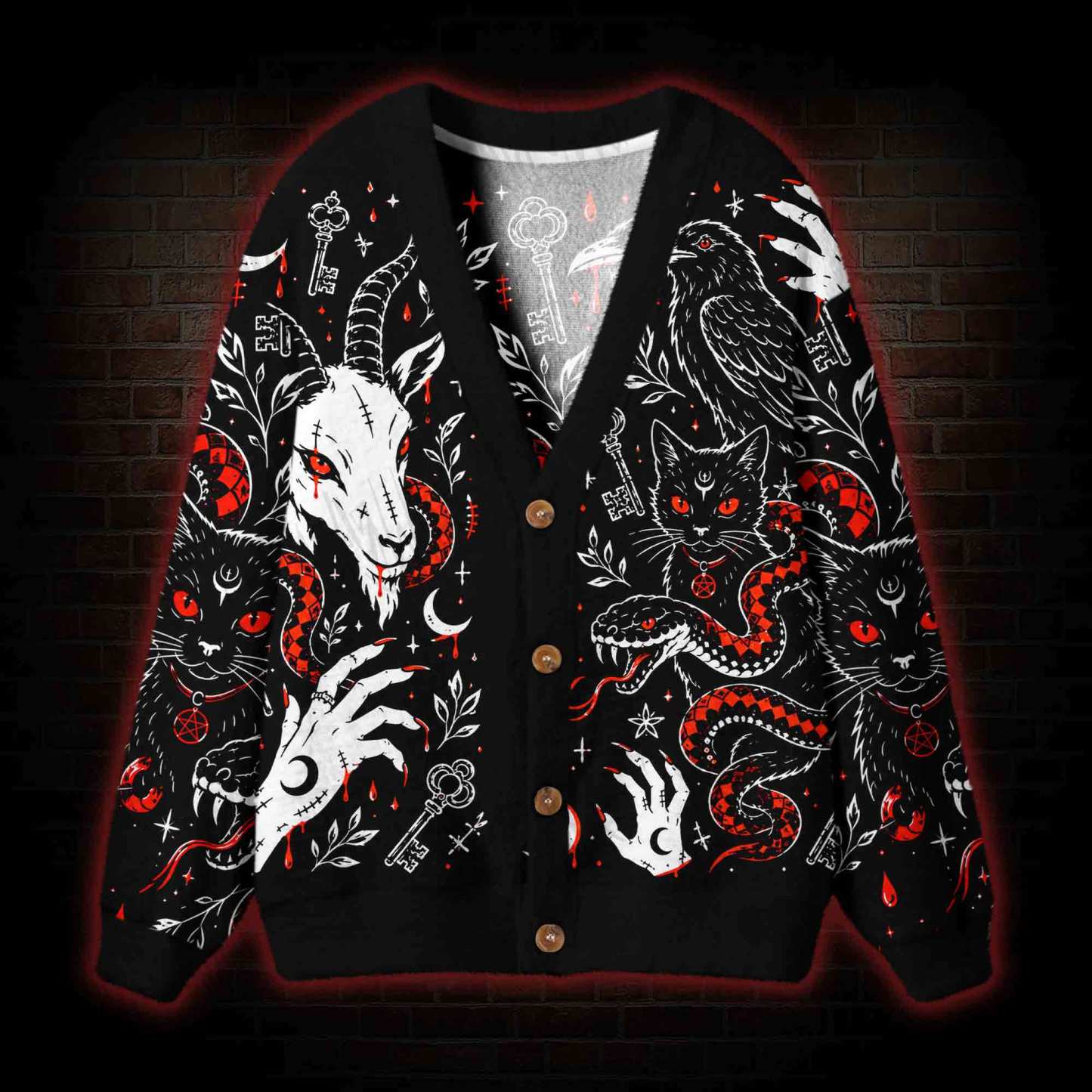 Baphomet Cardigan Sweater