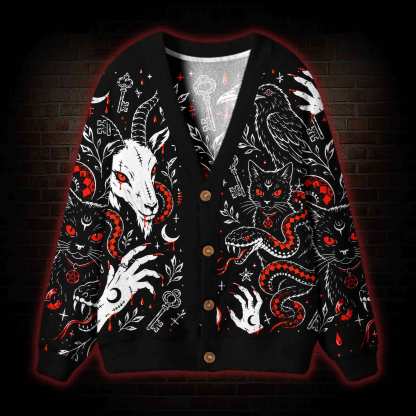 Baphomet Cardigan Sweater