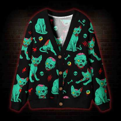 Zombie Brain Cardigan Sweater