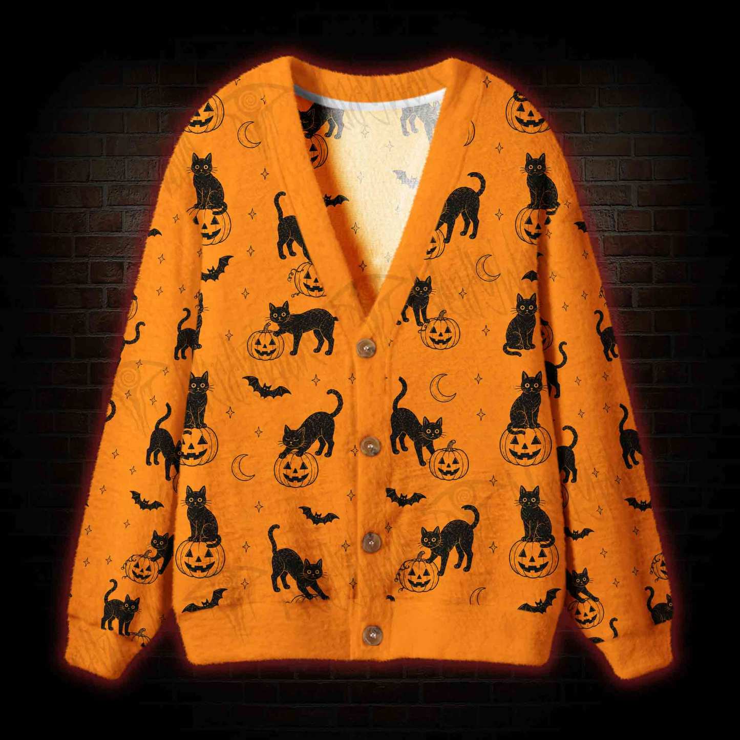 Black Cat Magic  Cardigan Sweater