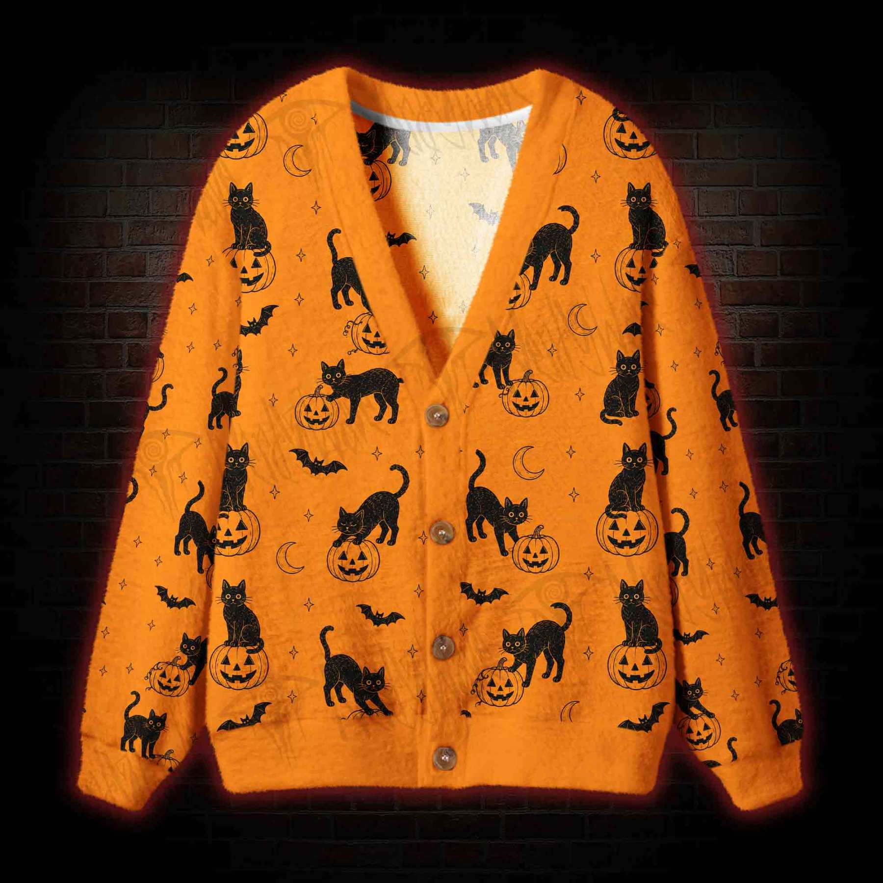 Black Cat Magic  Cardigan Sweater