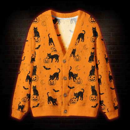Black Cat Magic  Cardigan Sweater