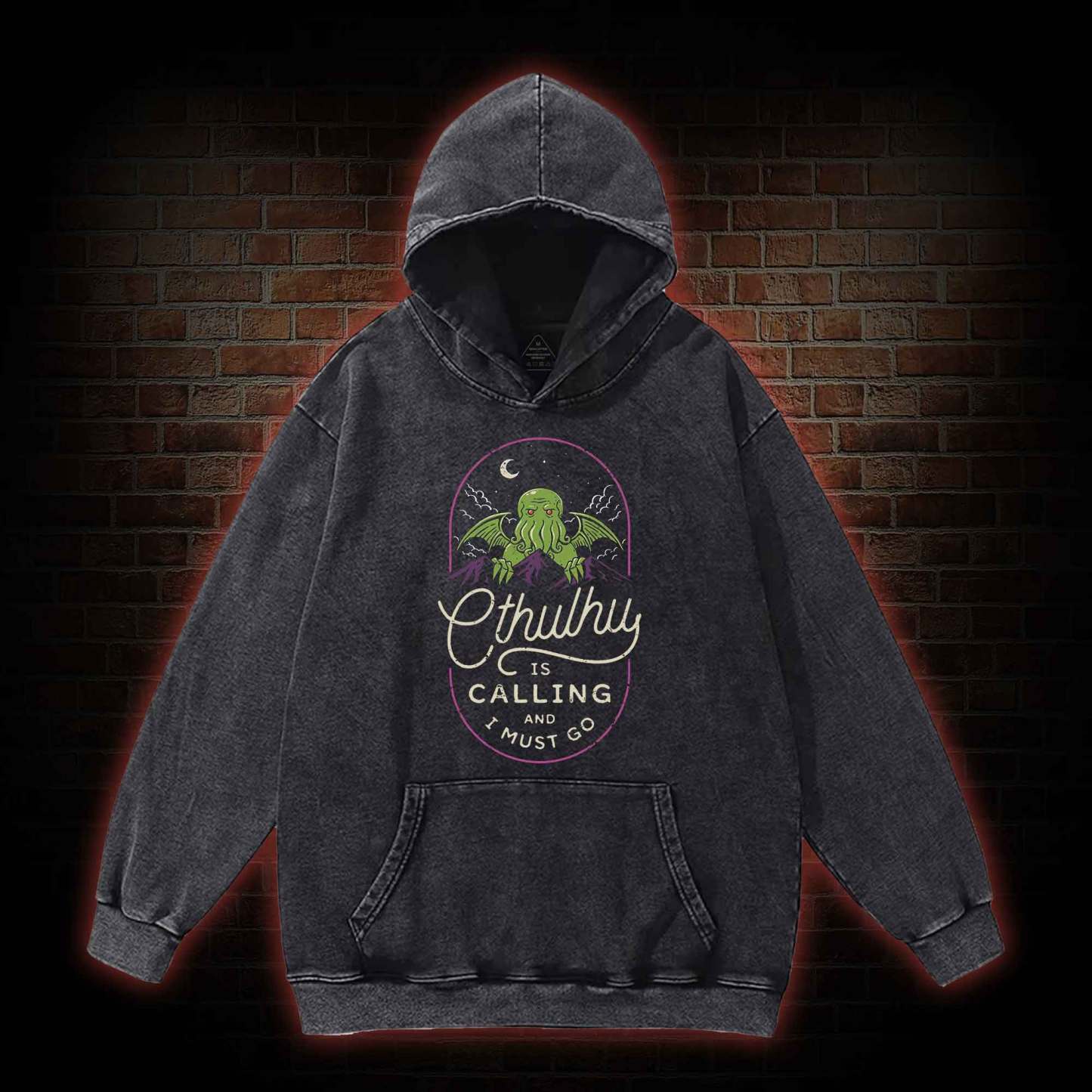 Cthulhu Is Calling And I Must Go Washed Hoodie