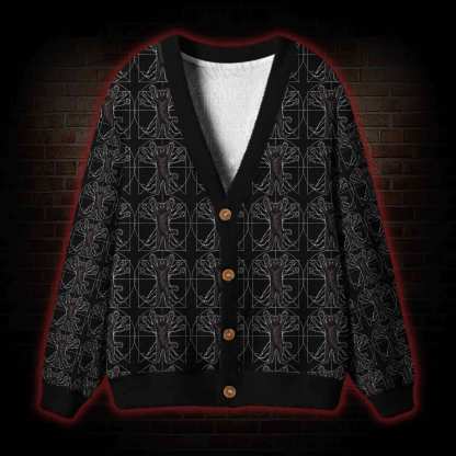 The Vitruvian Cat Cardigan Sweater