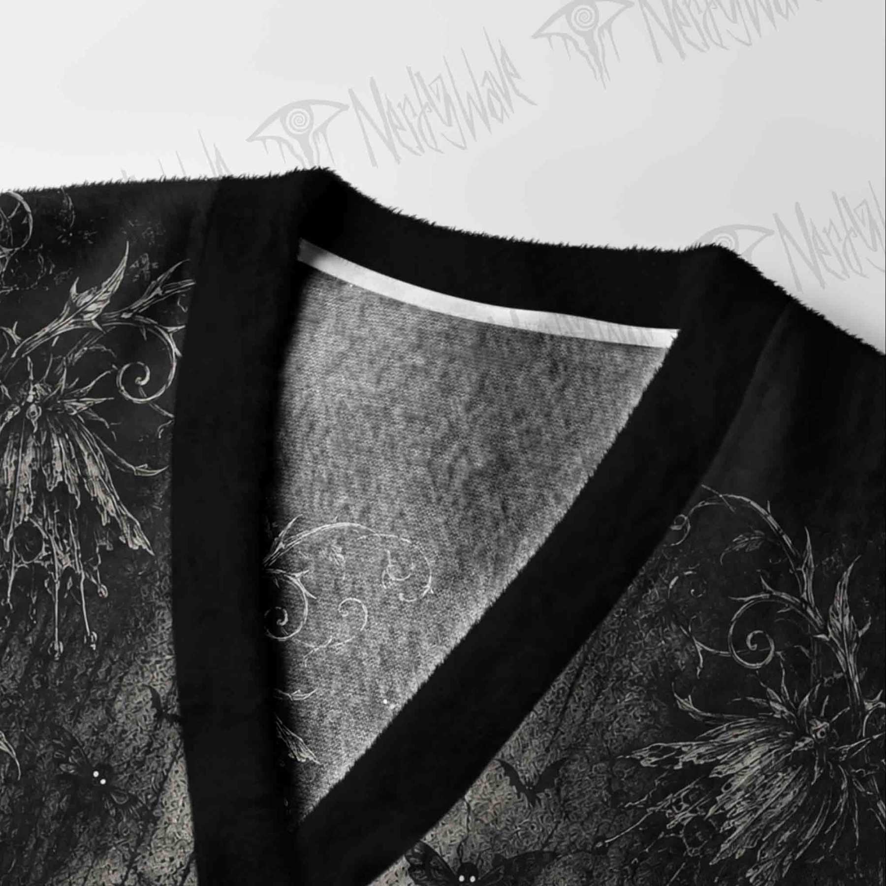 Dark Occult Death Moth Cardigan Sweater