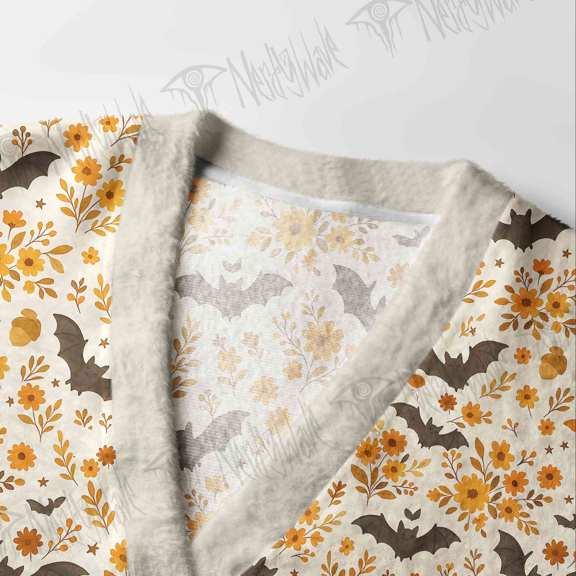 Batty Botanical Cardigan Sweater