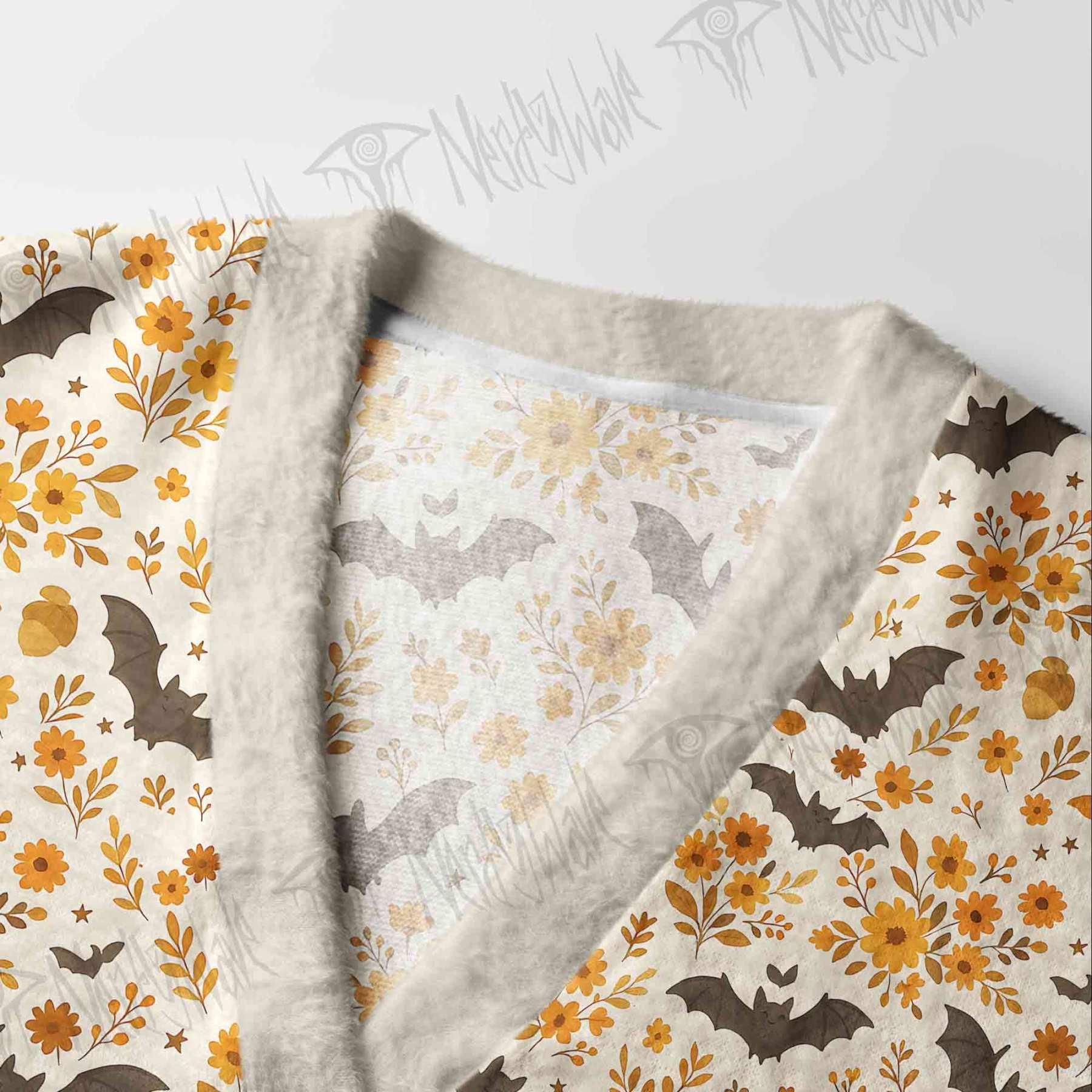 Batty Botanical Cardigan Sweater