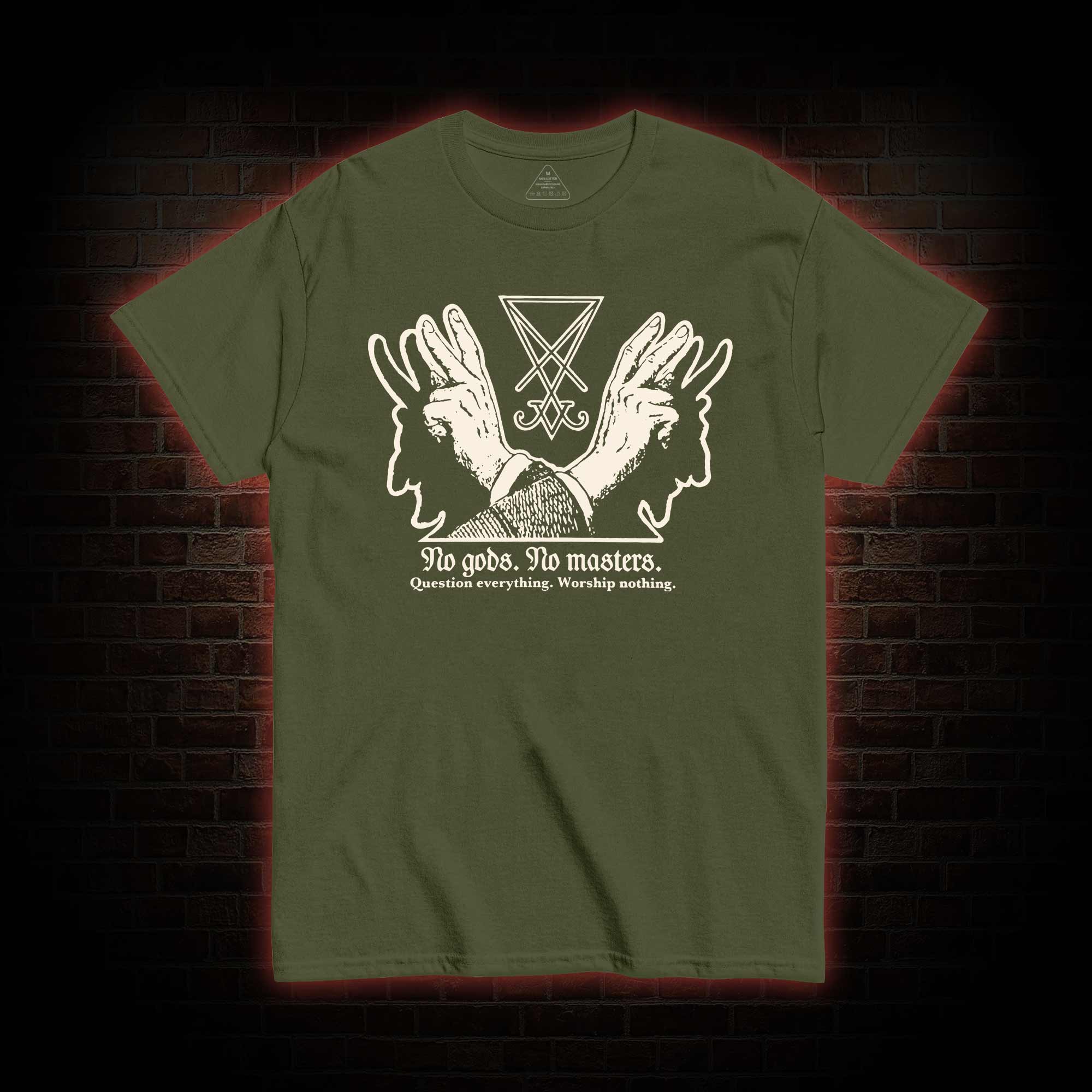 No Gods No Masters Sigil of Lucifer T-shirt