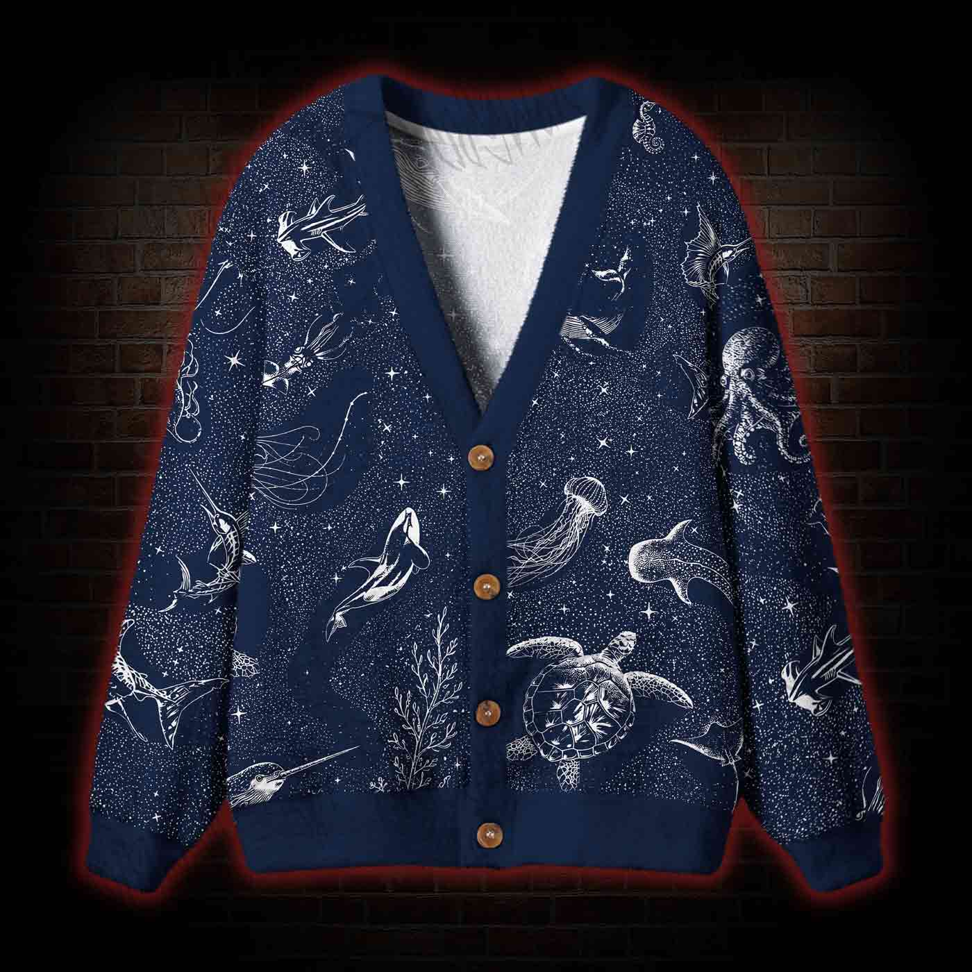 Deep Sea Jellyfish Cardigan Sweater