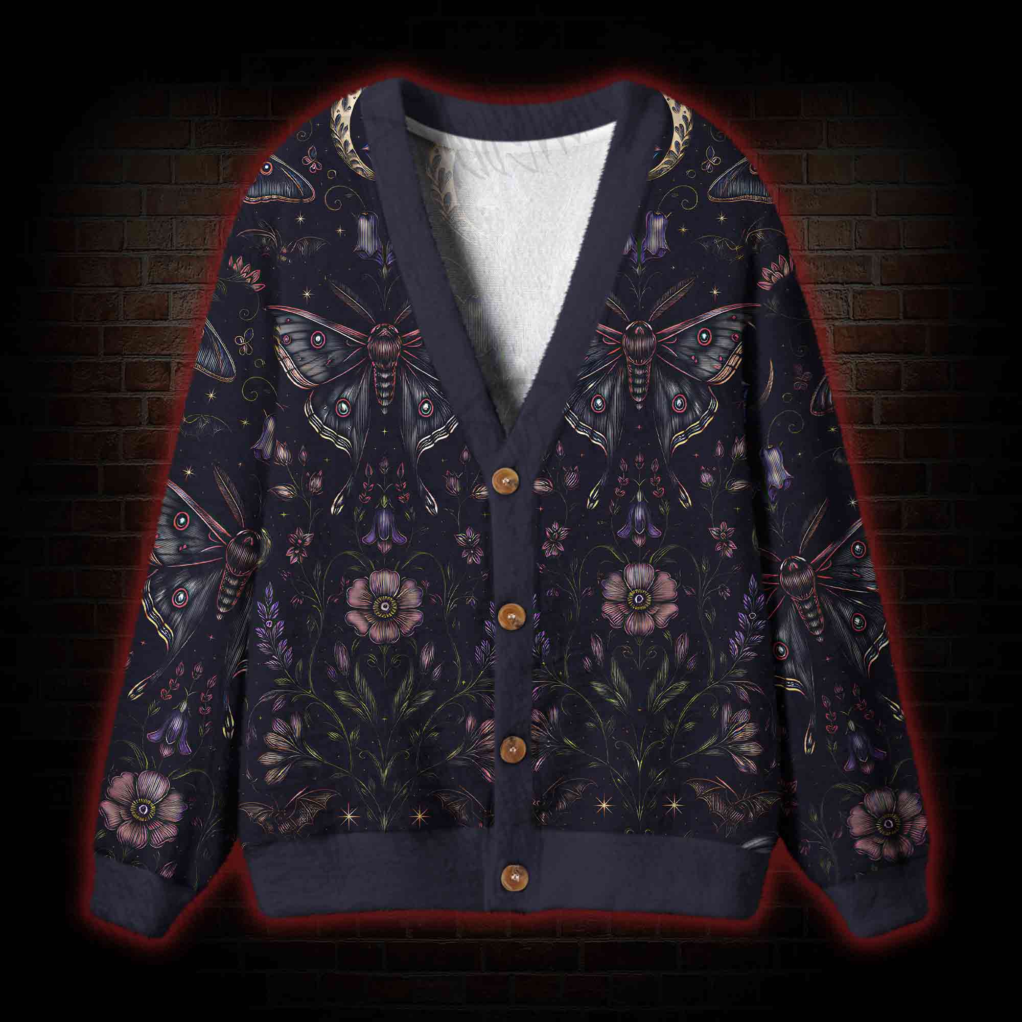 Moth and Botanical Cardigan Sweater