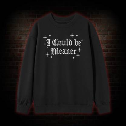 A Little Ray of Pitch Black Embroidered Sweatshirt