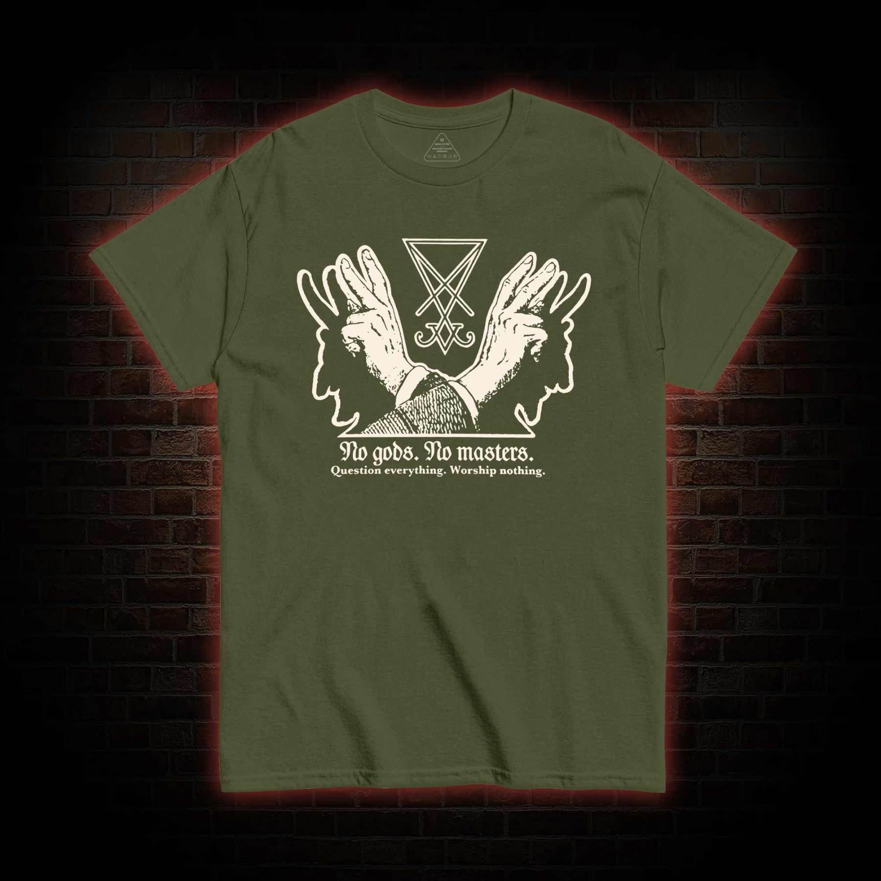 No Gods No Masters Sigil of Lucifer T-shirt