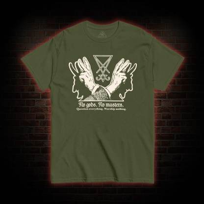 No Gods No Masters Sigil of Lucifer T-shirt
