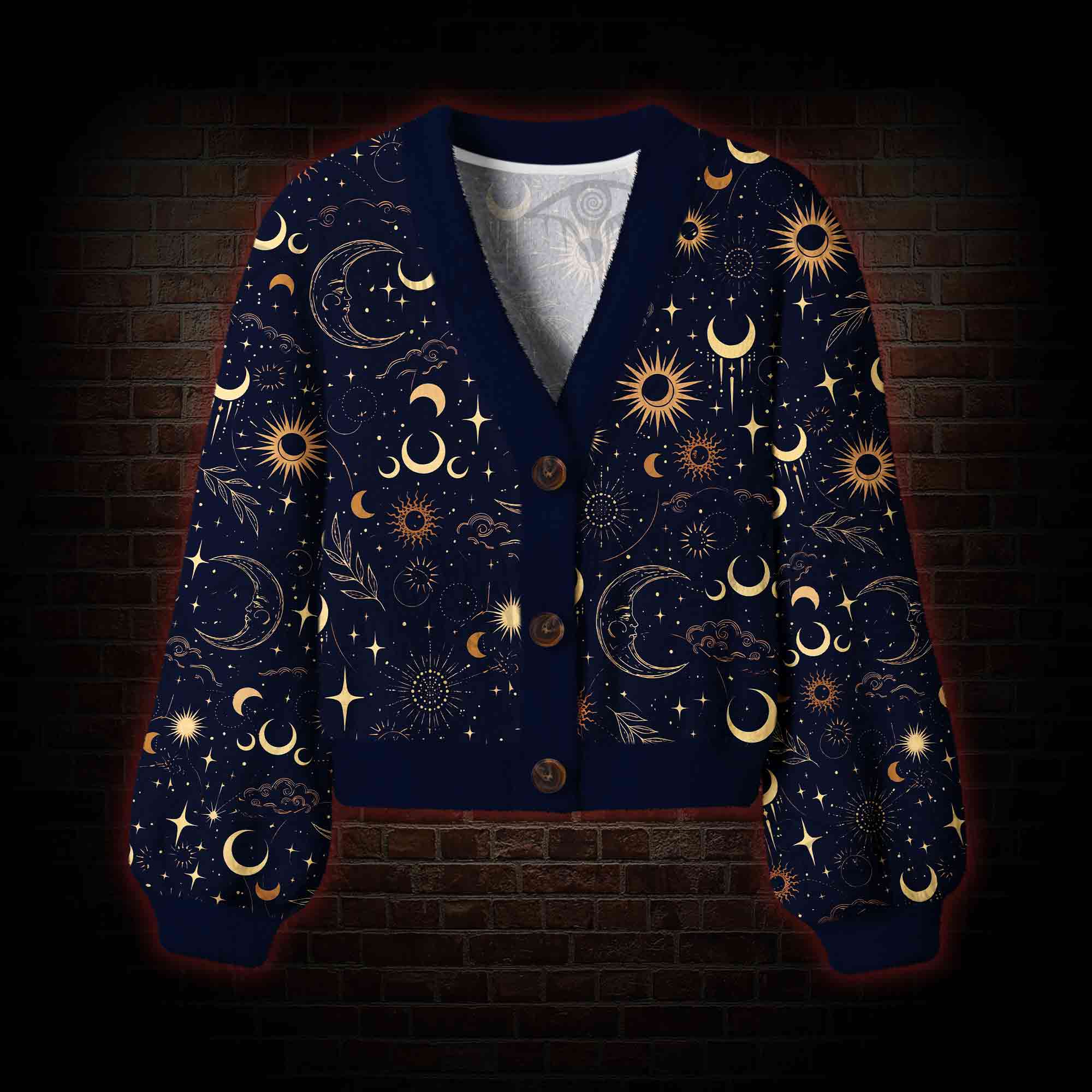 Celestial Aesthetic Women's Cardigan Sweater