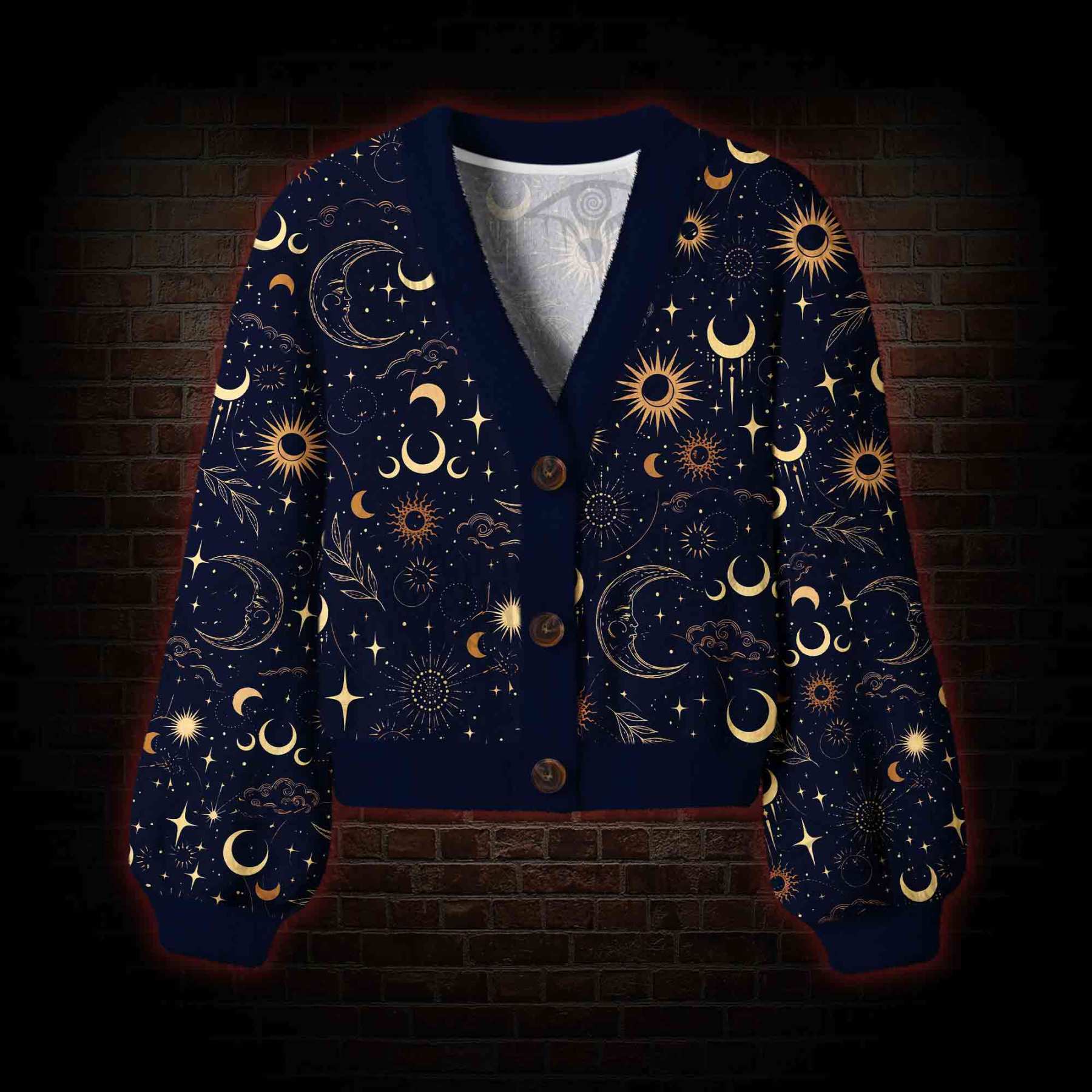 Celestial Aesthetic Women's Cardigan Sweater