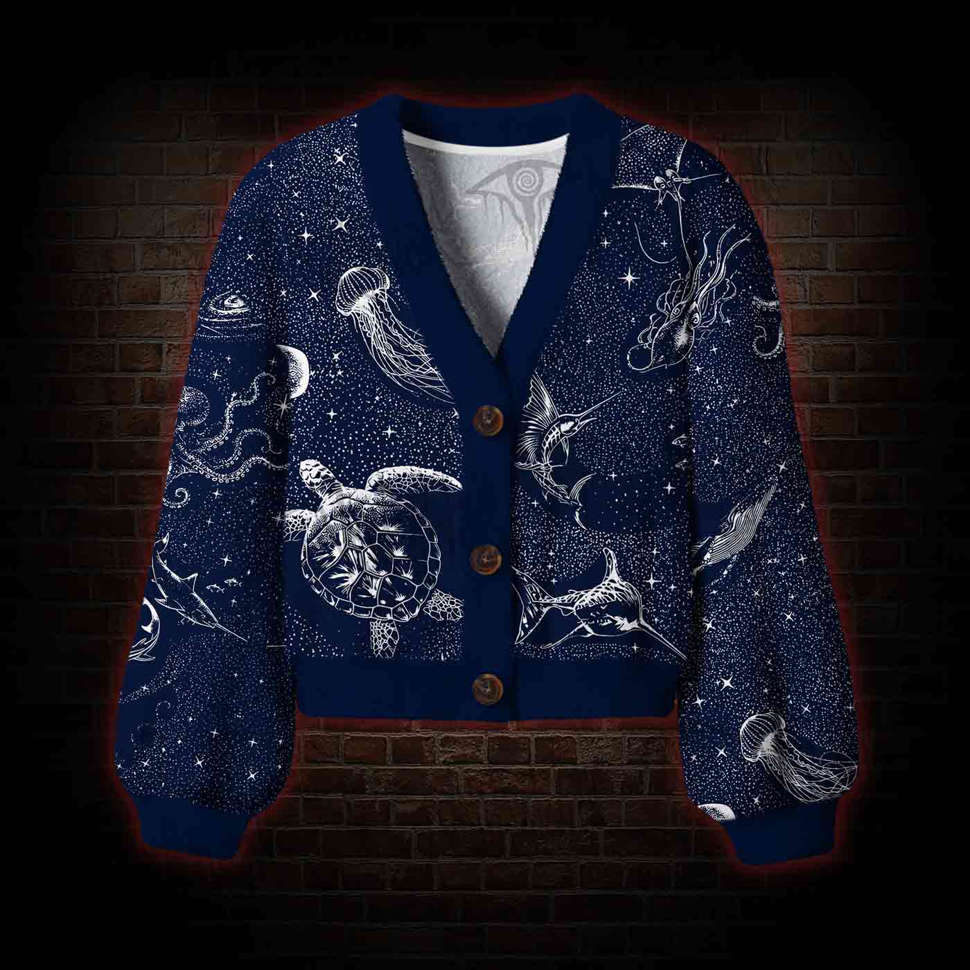 Deep Sea Jellyfish Women's Cardigan Sweater