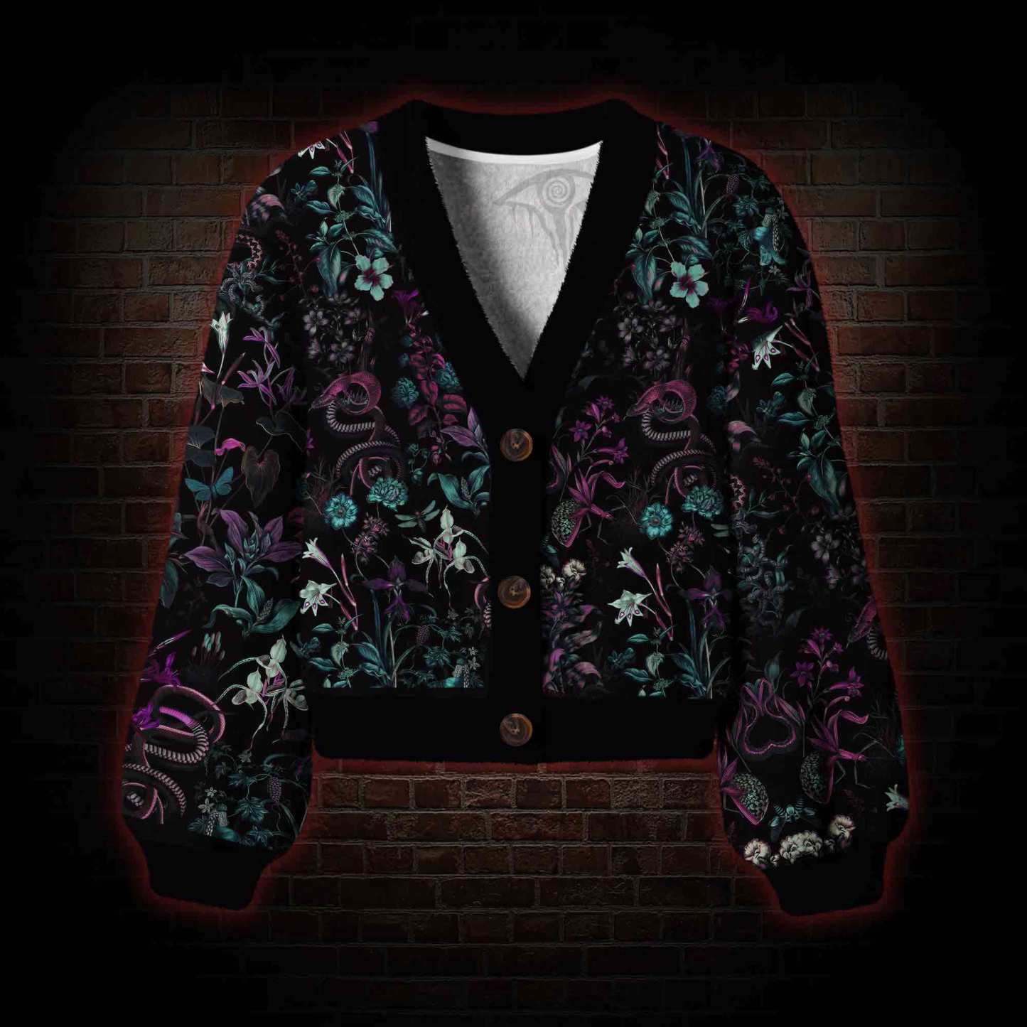 Forbidden Flora Women's Cardigan Sweater