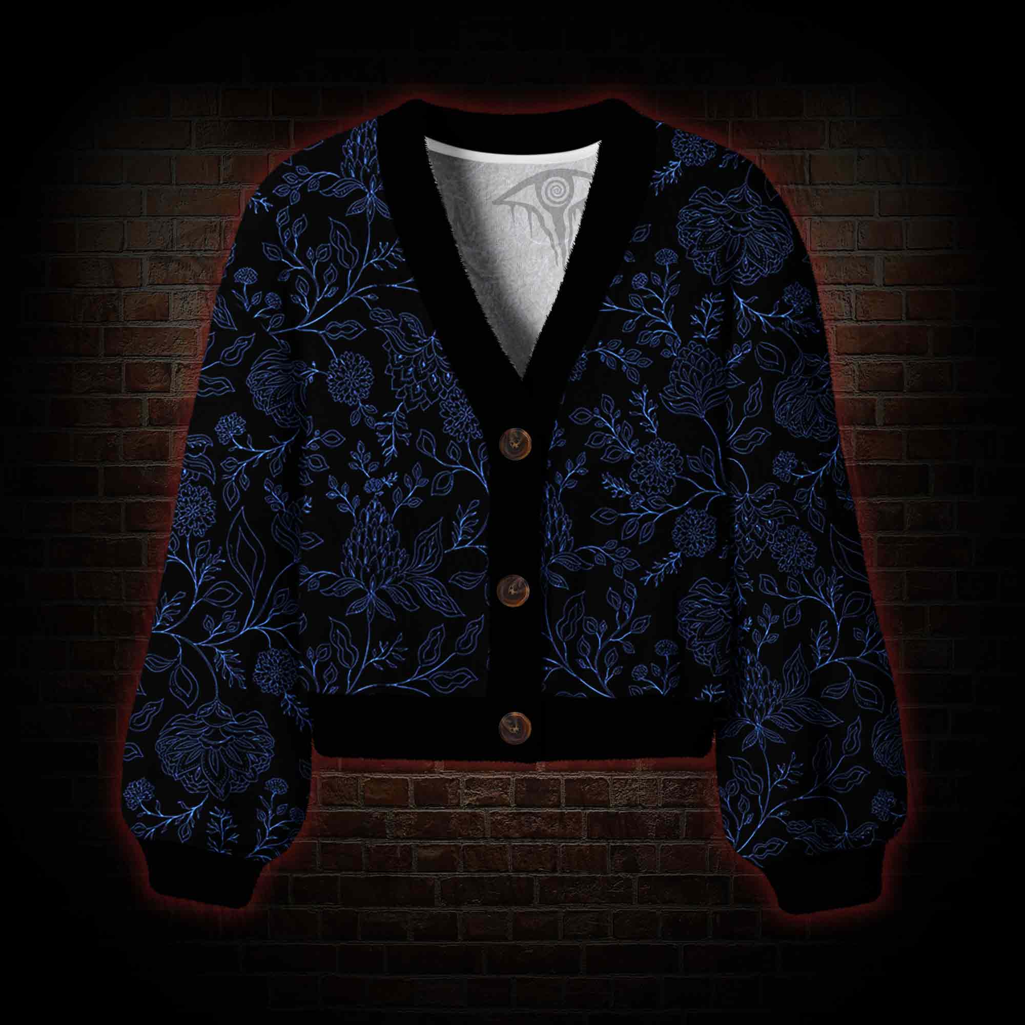 Gothic Botanical Women's Cardigan Sweater