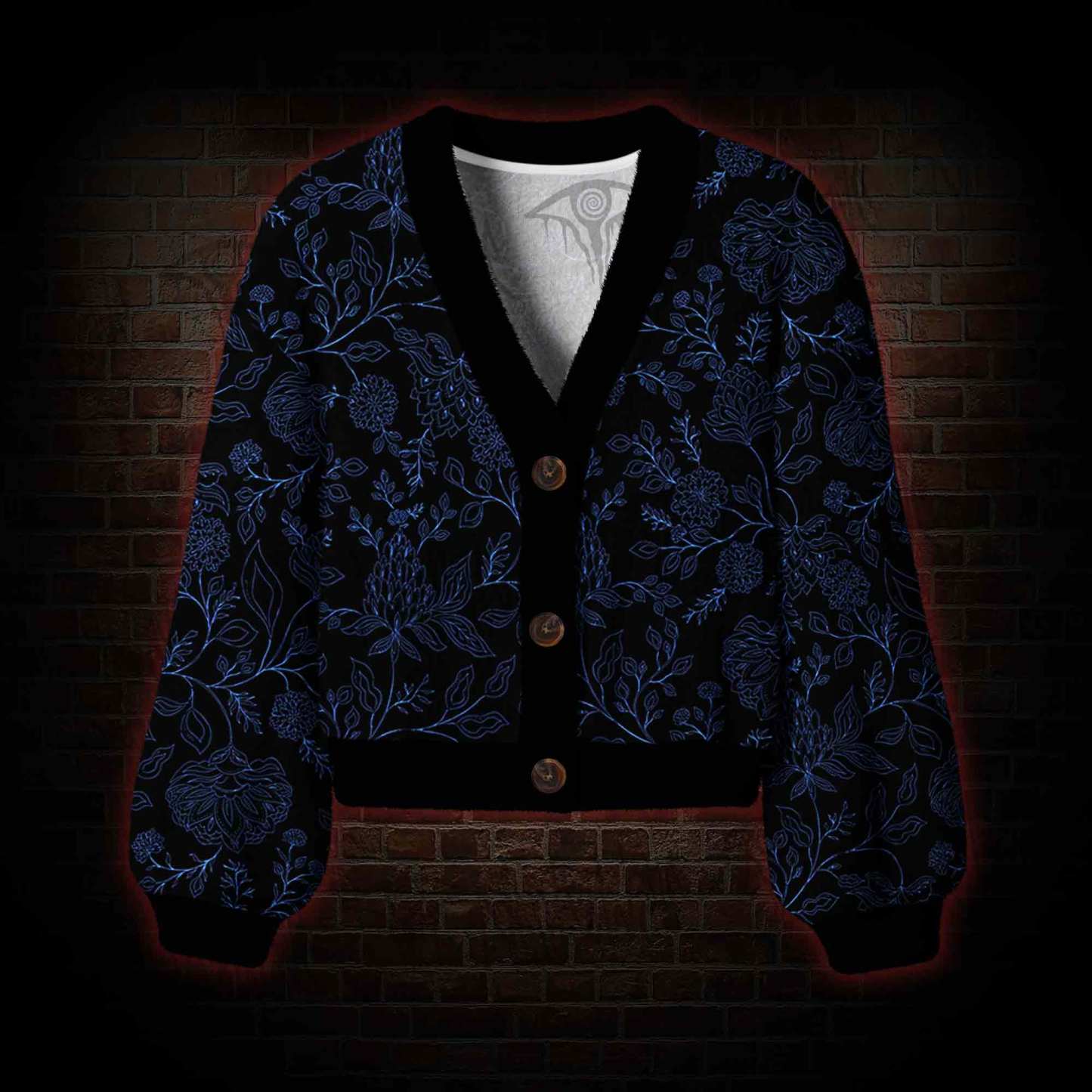 Gothic Botanical Women's Cardigan Sweater