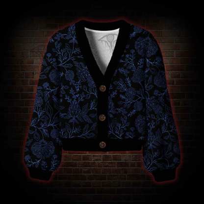 Gothic Botanical Women's Cardigan Sweater