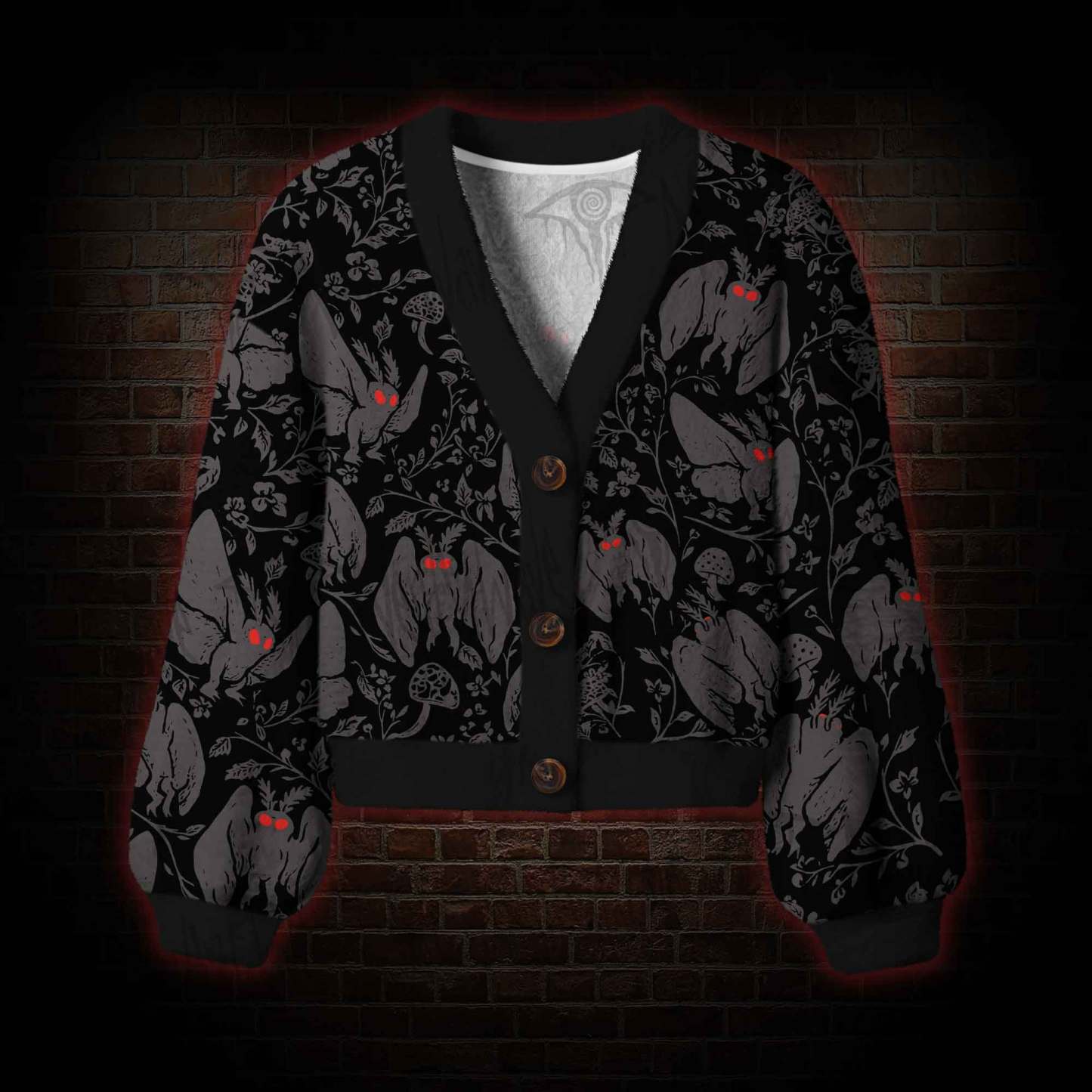 Mothman in the Jungle Women's Cardigan Sweater