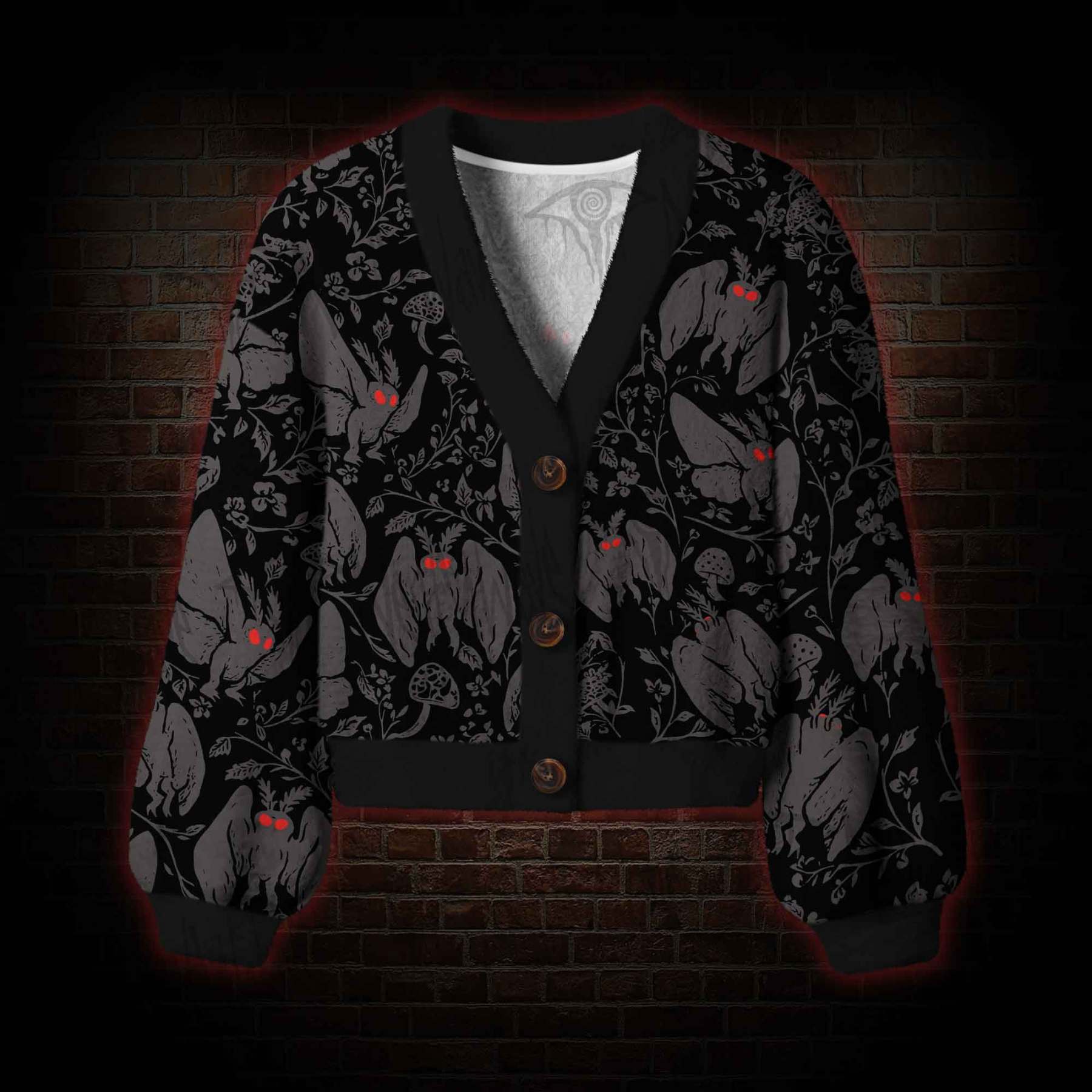 Mothman in the Jungle Women's Cardigan Sweater