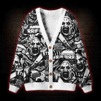 Warning Cardigan Sweater