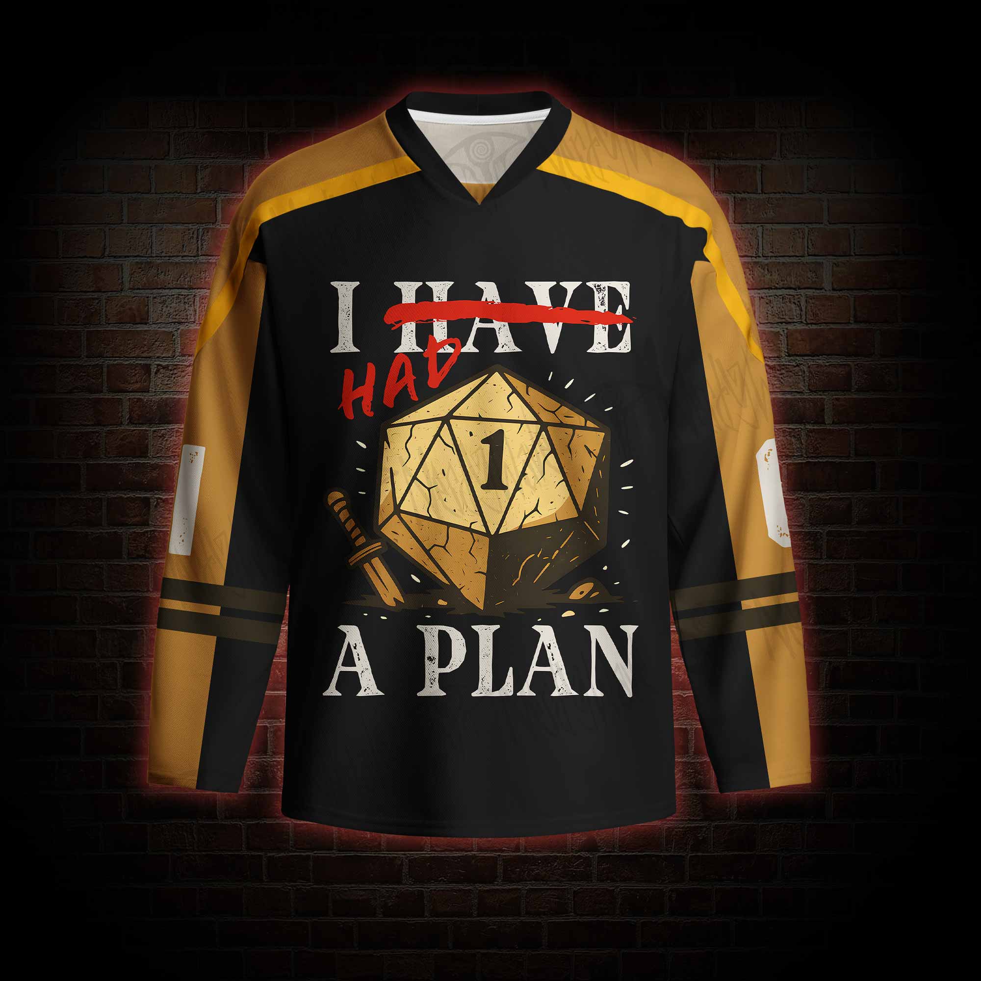 I Had a Plan Long Sleeve Hockey Jersey