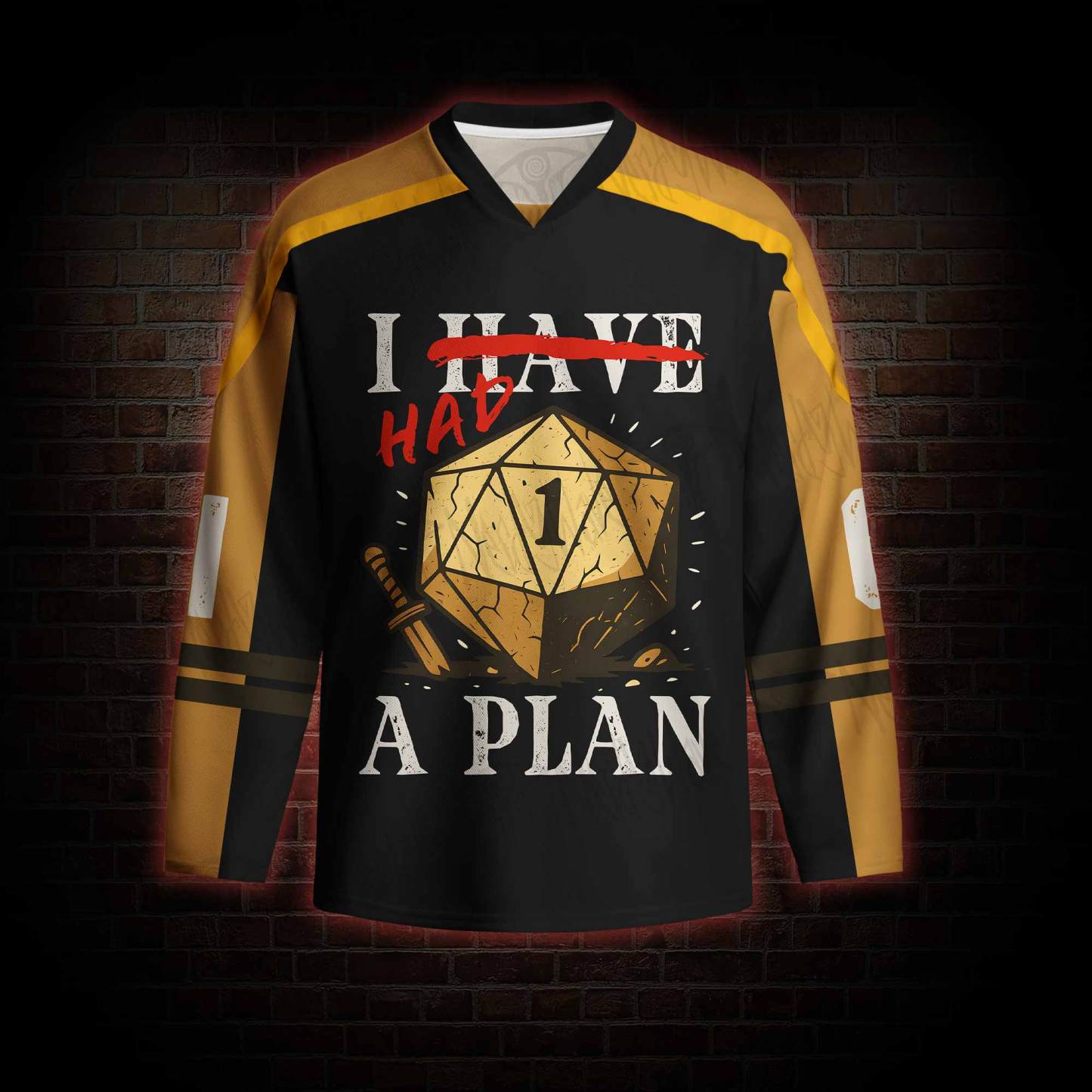 I Had a Plan Long Sleeve Hockey Jersey