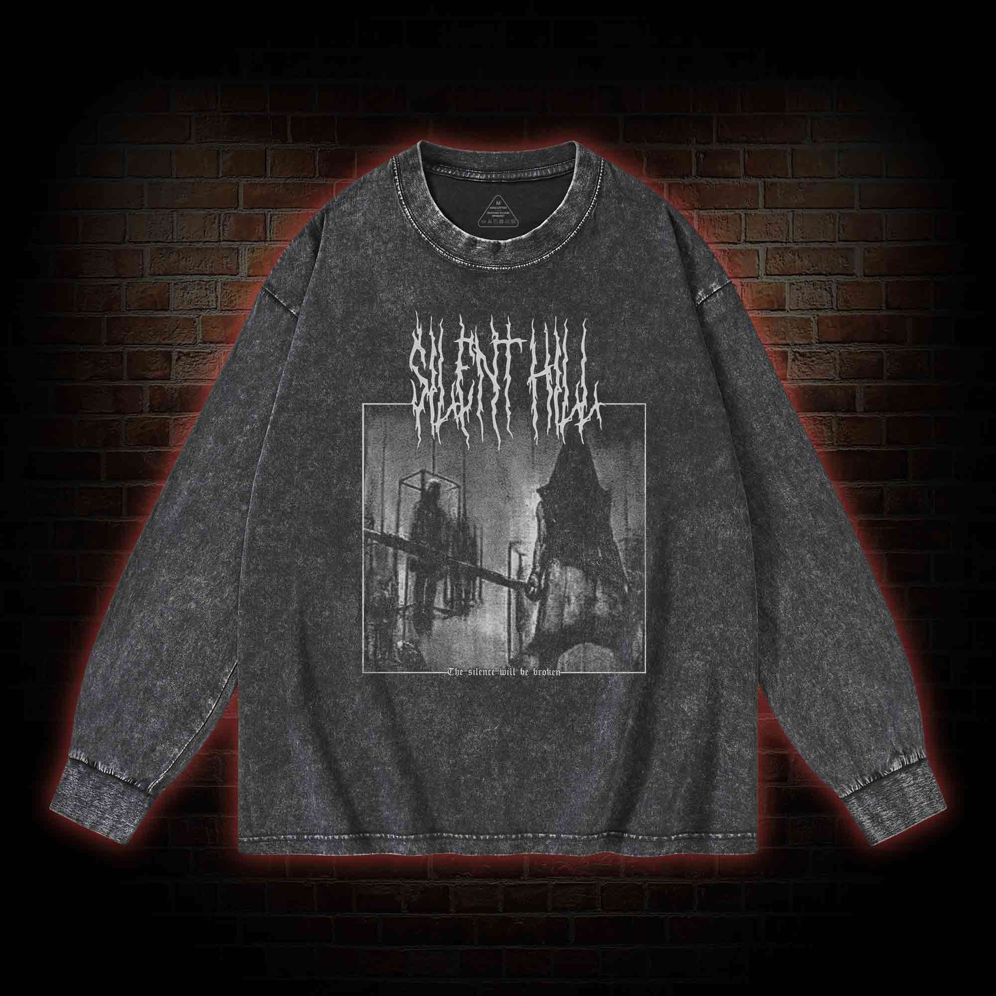 Pyramid Head Washed Long-Sleeve T-shirt