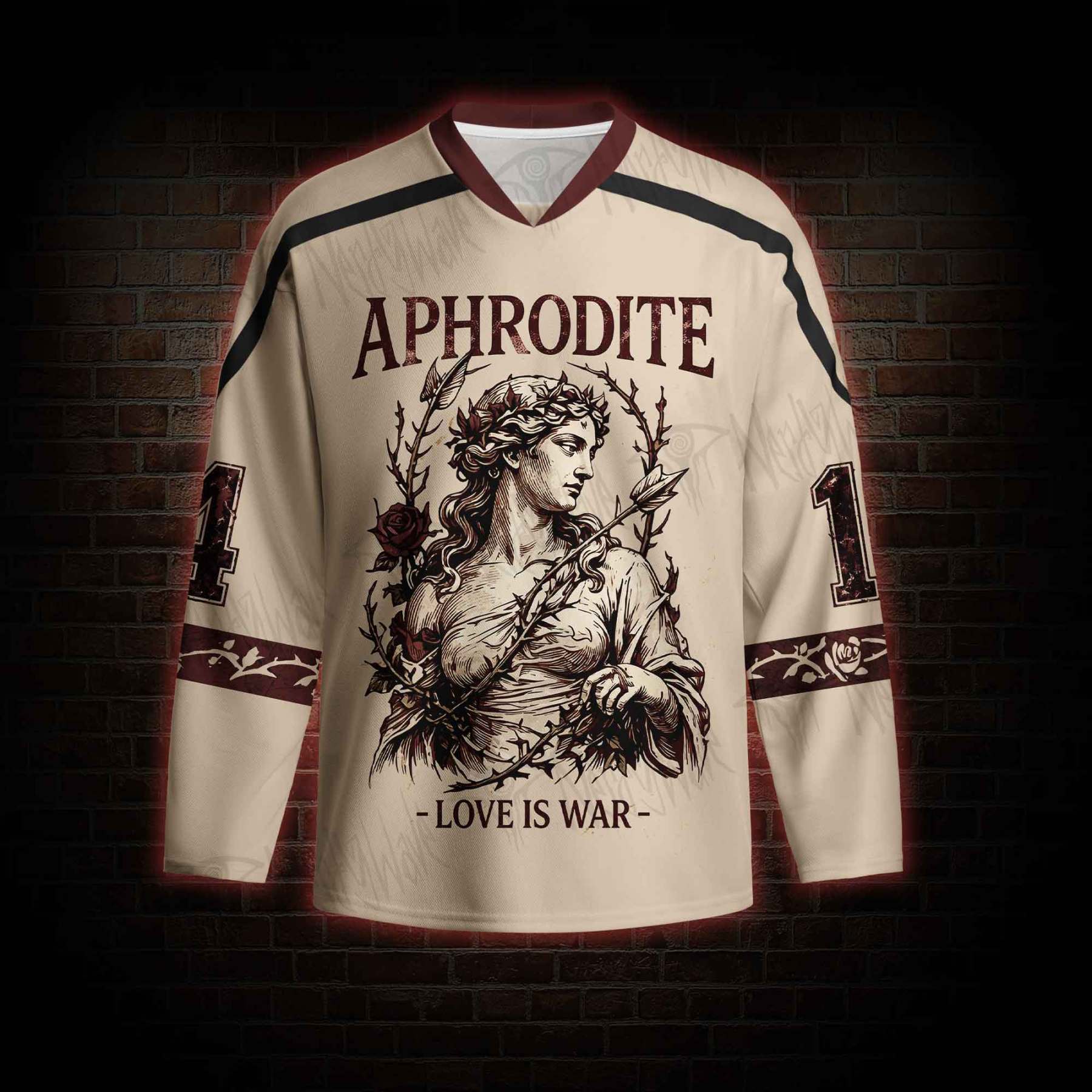 Love is War Long Sleeve Hockey Jersey