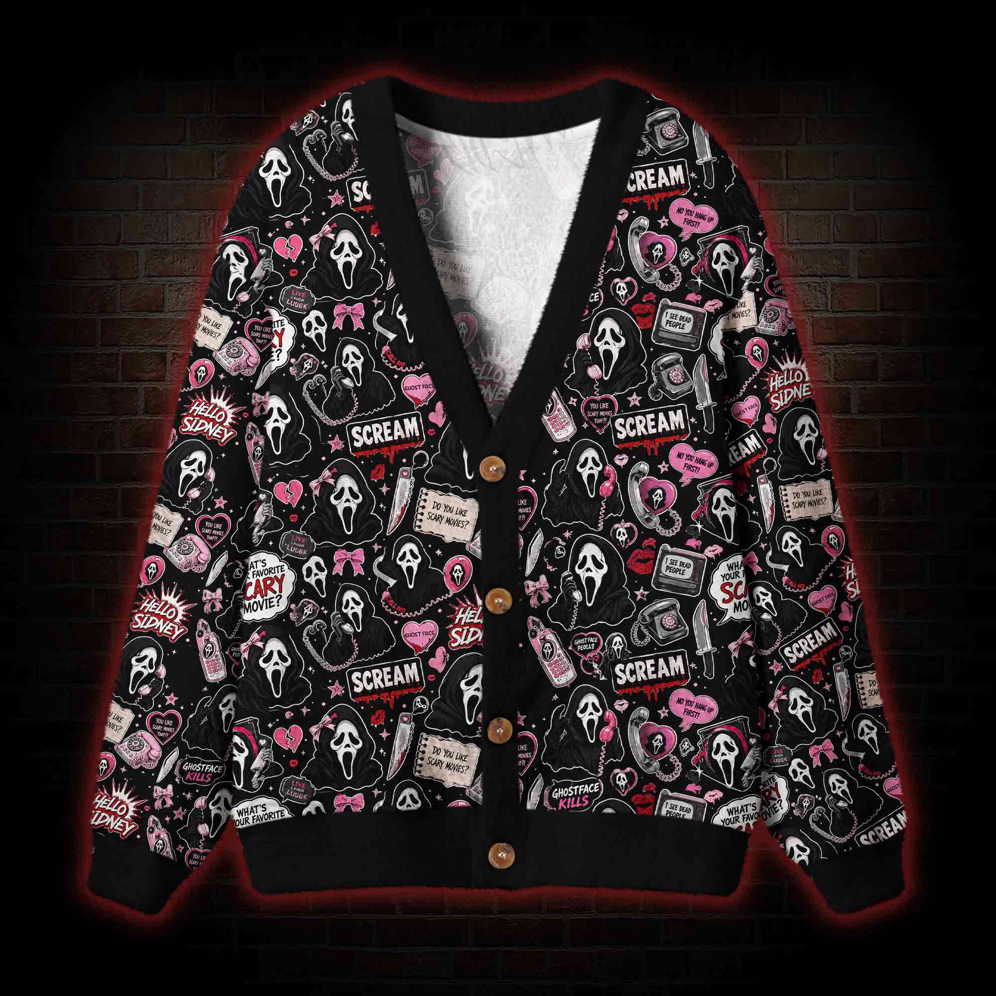 What's Your Favorite Scary Movie Cardigan Sweater