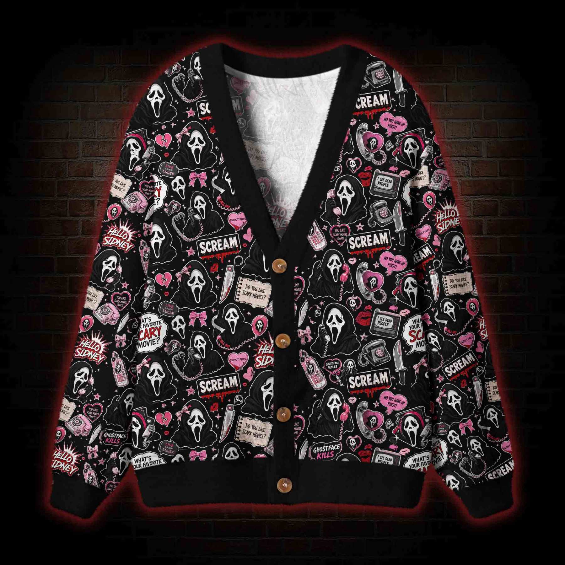What's Your Favorite Scary Movie Cardigan Sweater