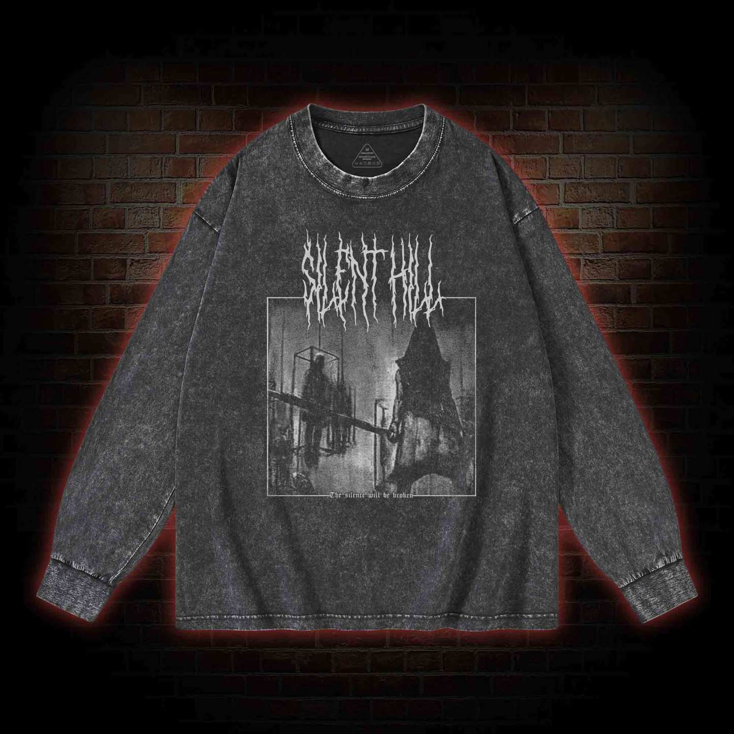 Pyramid Head Washed Long-Sleeve T-shirt