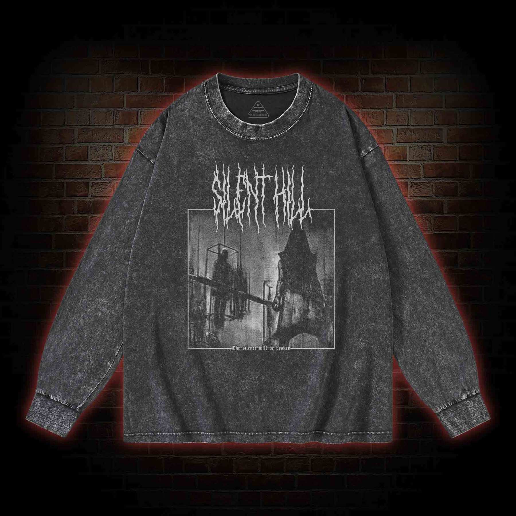 Pyramid Head Washed Long-Sleeve T-shirt