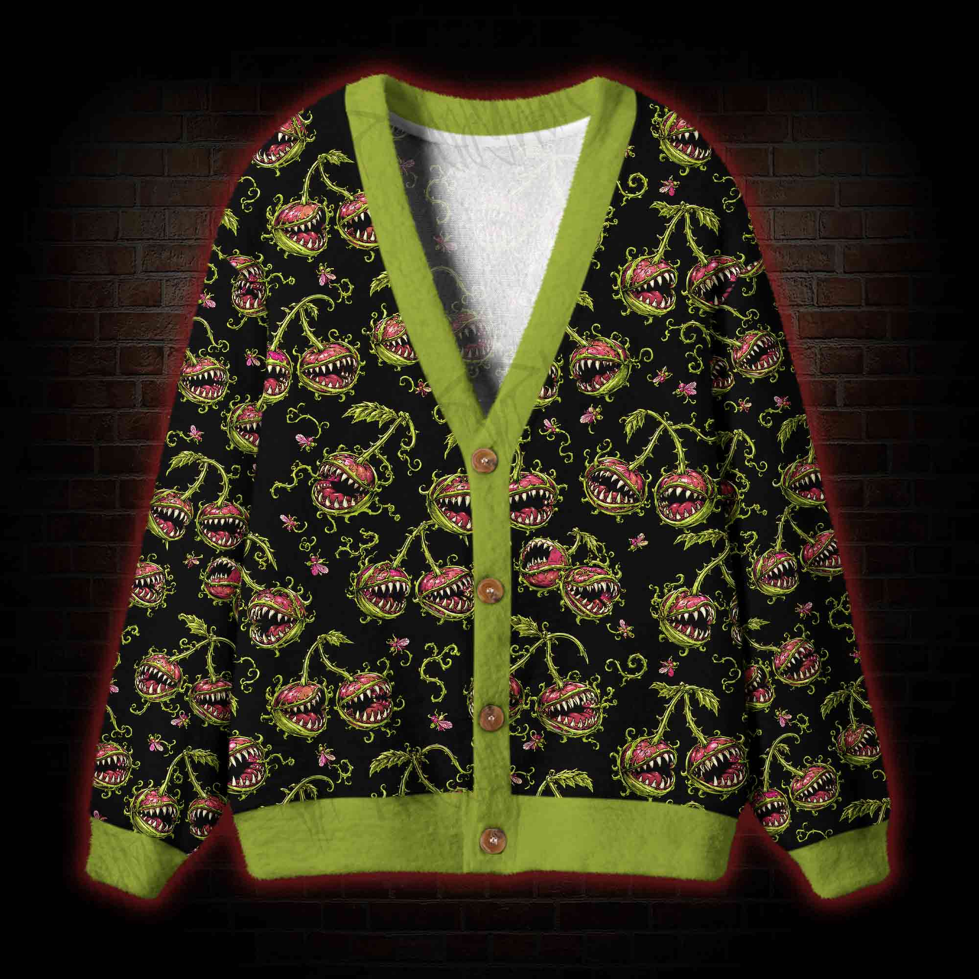 Cursed Cherry Orchard Cardigan Sweater