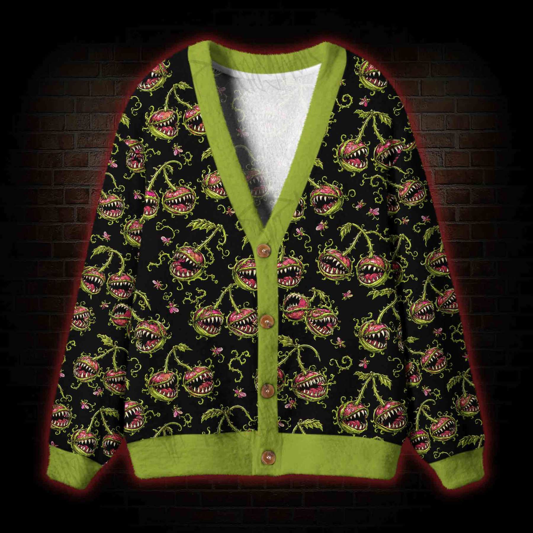 Cursed Cherry Orchard Cardigan Sweater