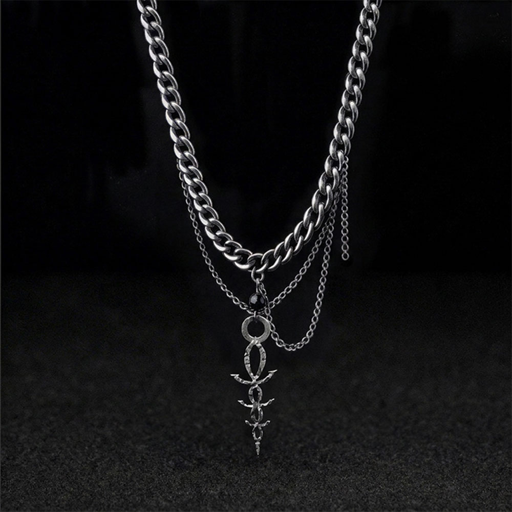 Layered Thorn Spine Pendant Necklace