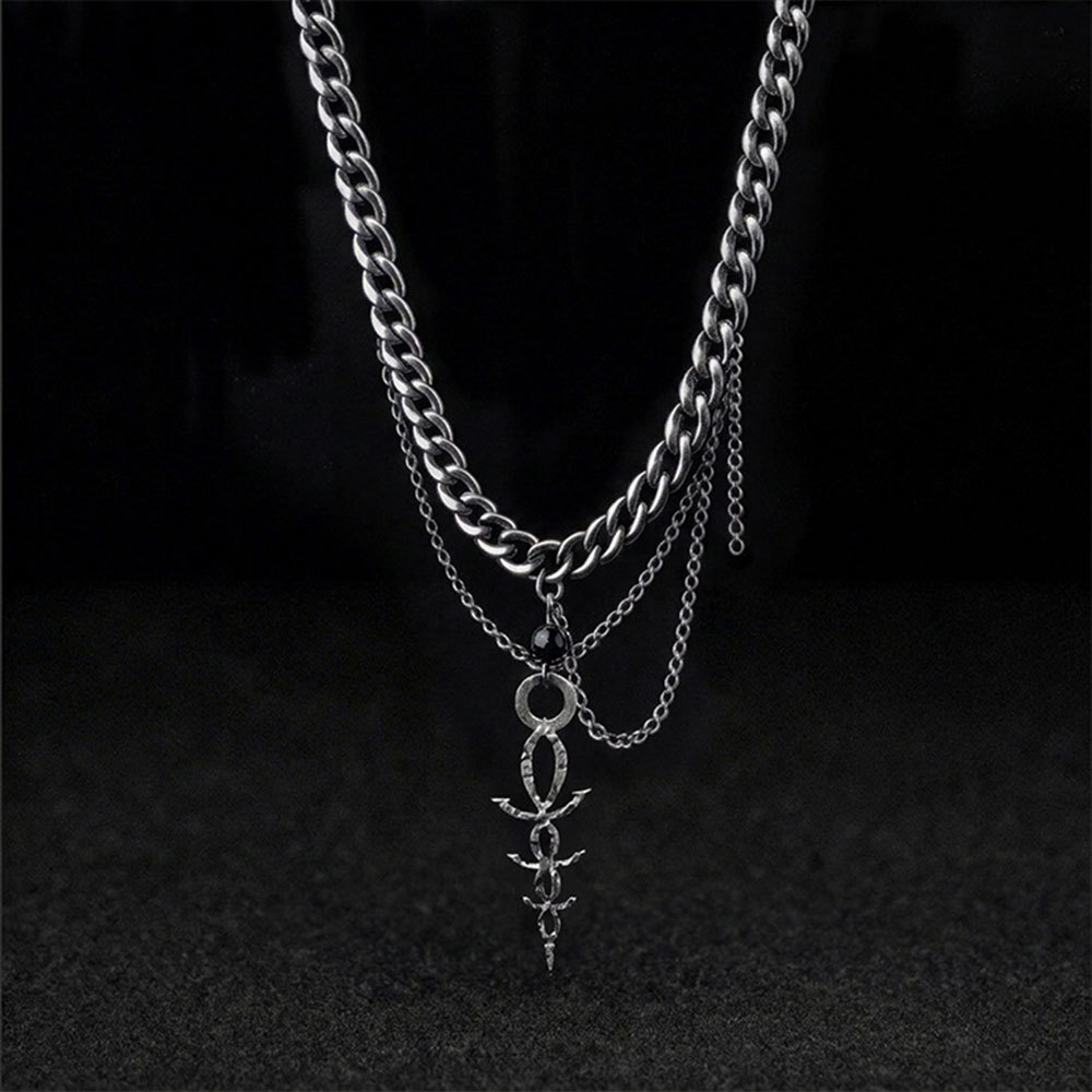 Layered Thorn Spine Pendant Necklace
